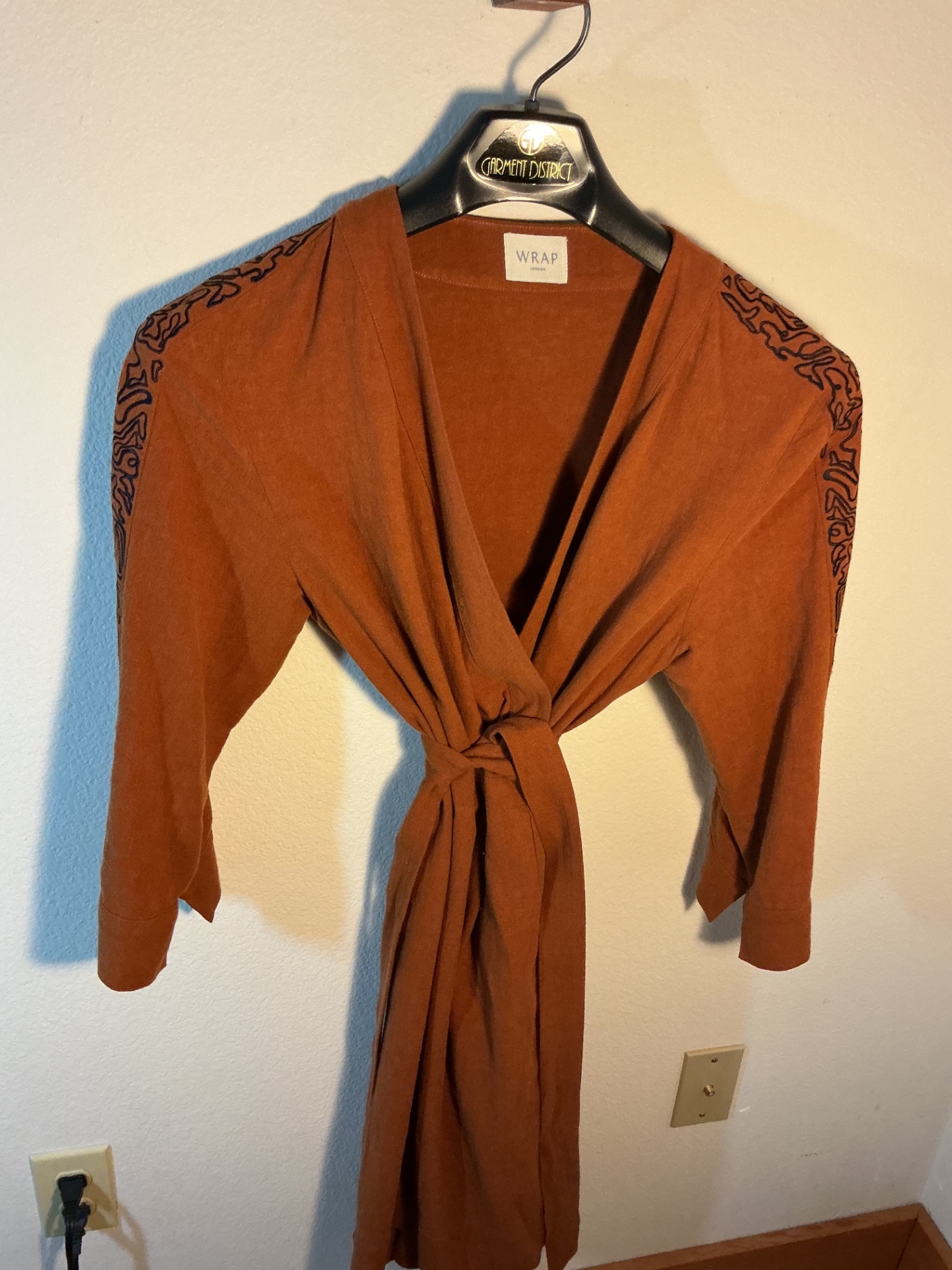 Tekke Turkmen chyrpy coat, and linen wrap dress - image 6 of 8