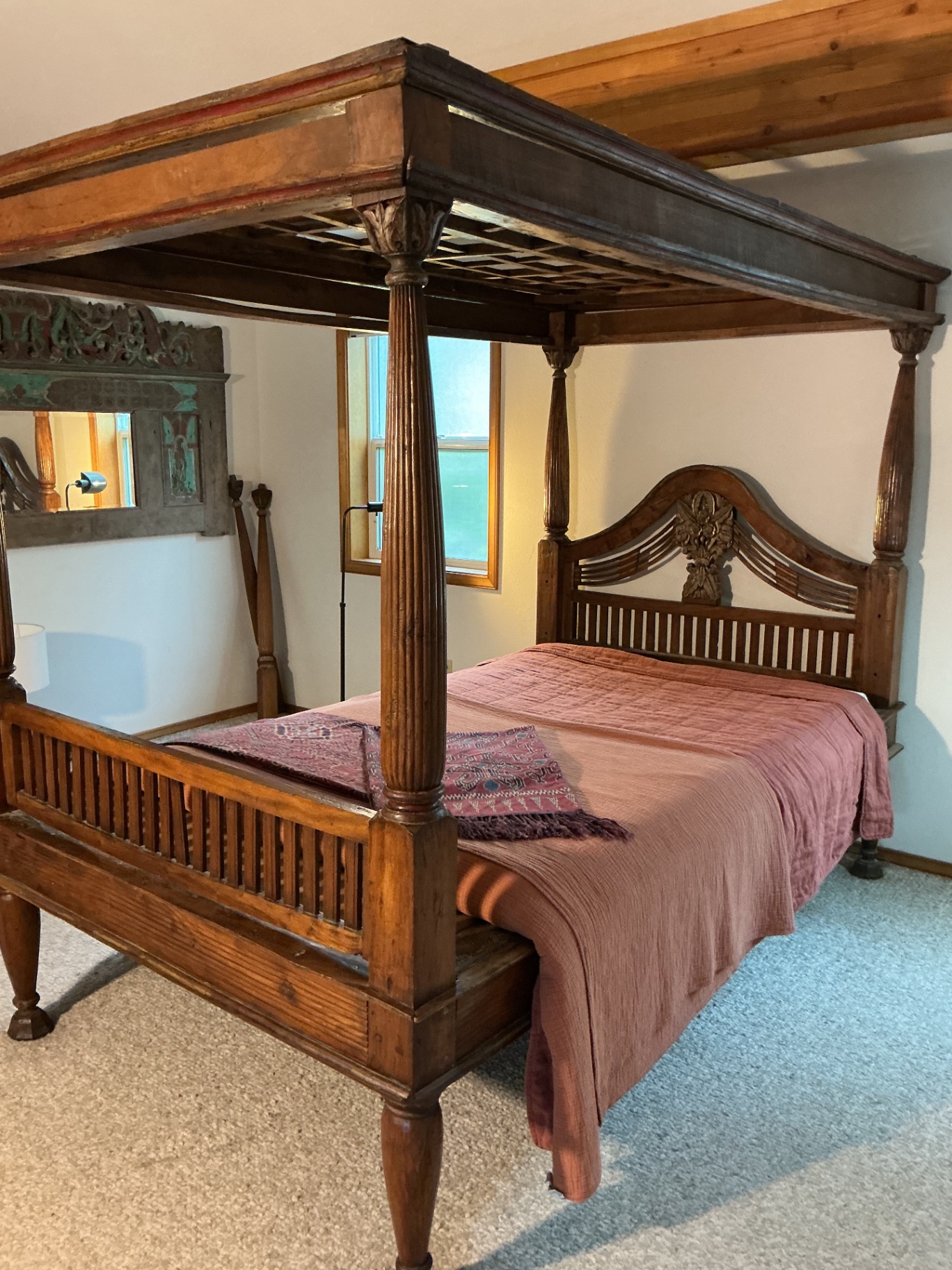 Indonesian Solid Wood Canopy bed - image 1 of 14