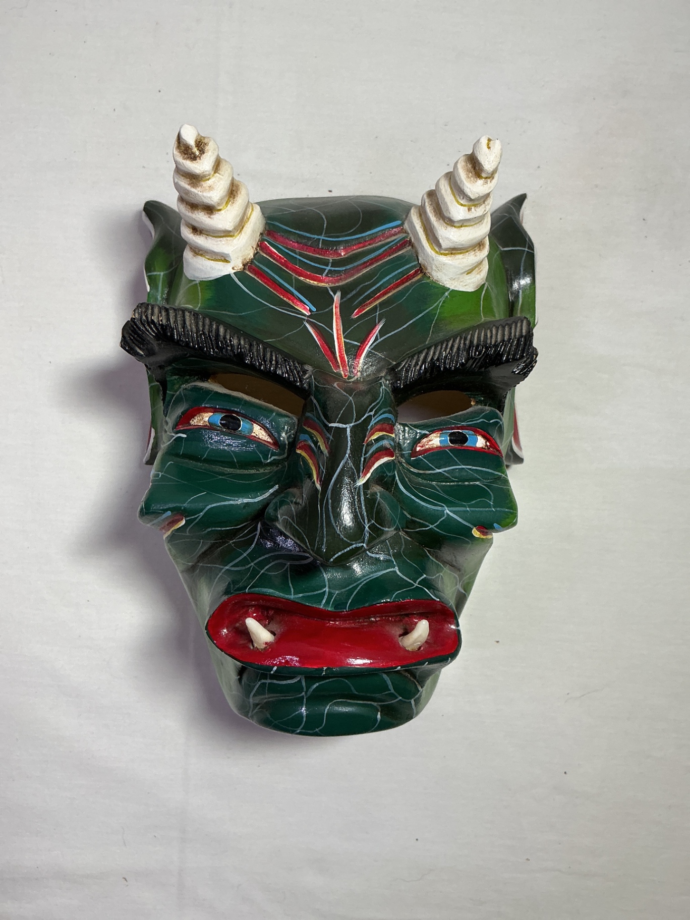 Mexican Folk Art Carved wood mask  - image 1 of 5