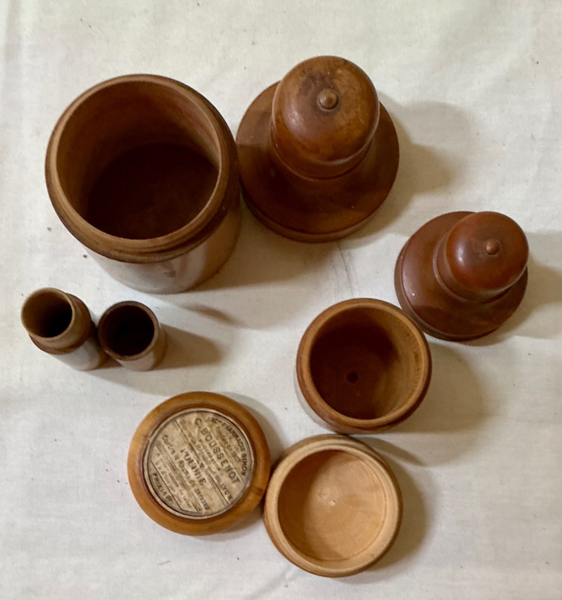 Folk Art Wood containers and Tray - image 3 of 5