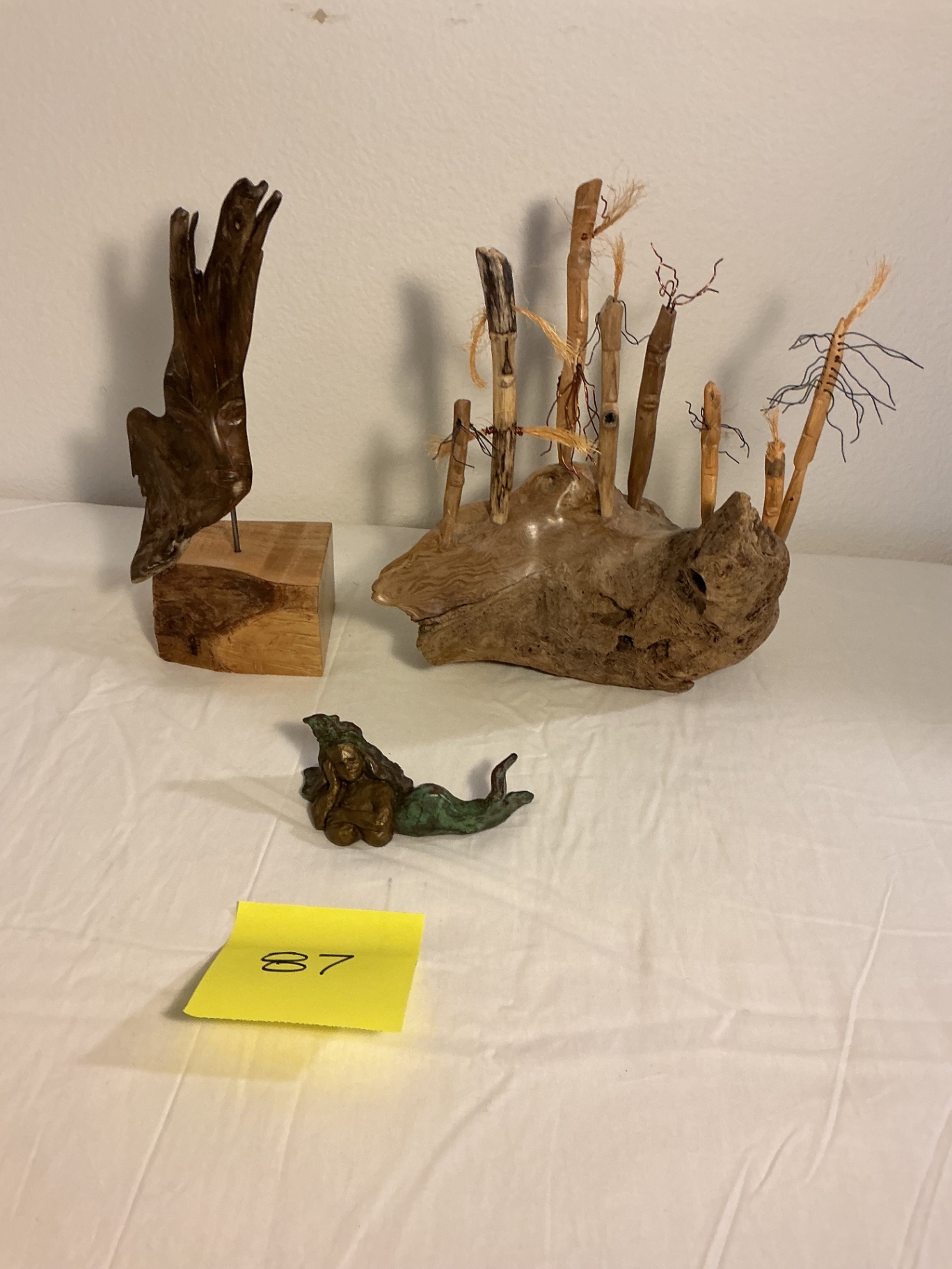 Three Unique Wood carved art - image 1 of 8