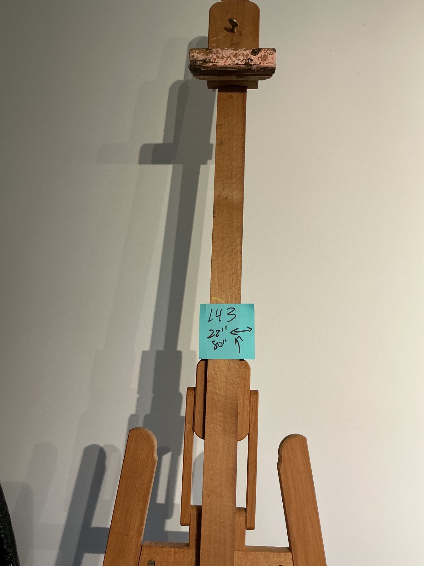 Wooden Artist Easel and 4 large canvases - image 4 of 8