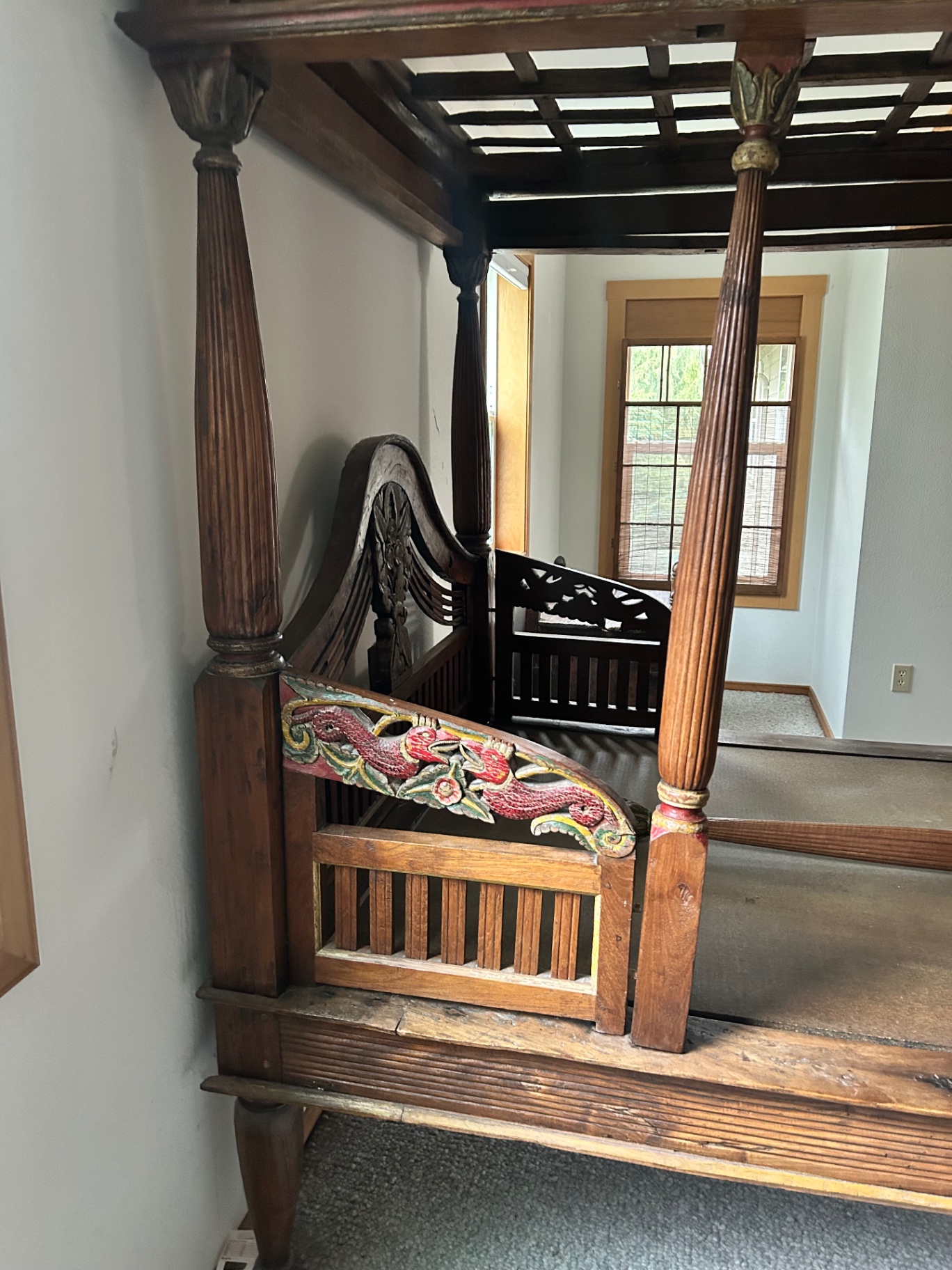 Indonesian Solid Wood Canopy bed - image 13 of 14
