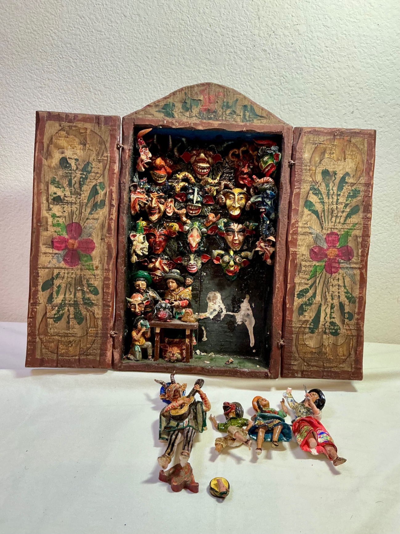 Pair of Peruvian Retablo - image 2 of 8