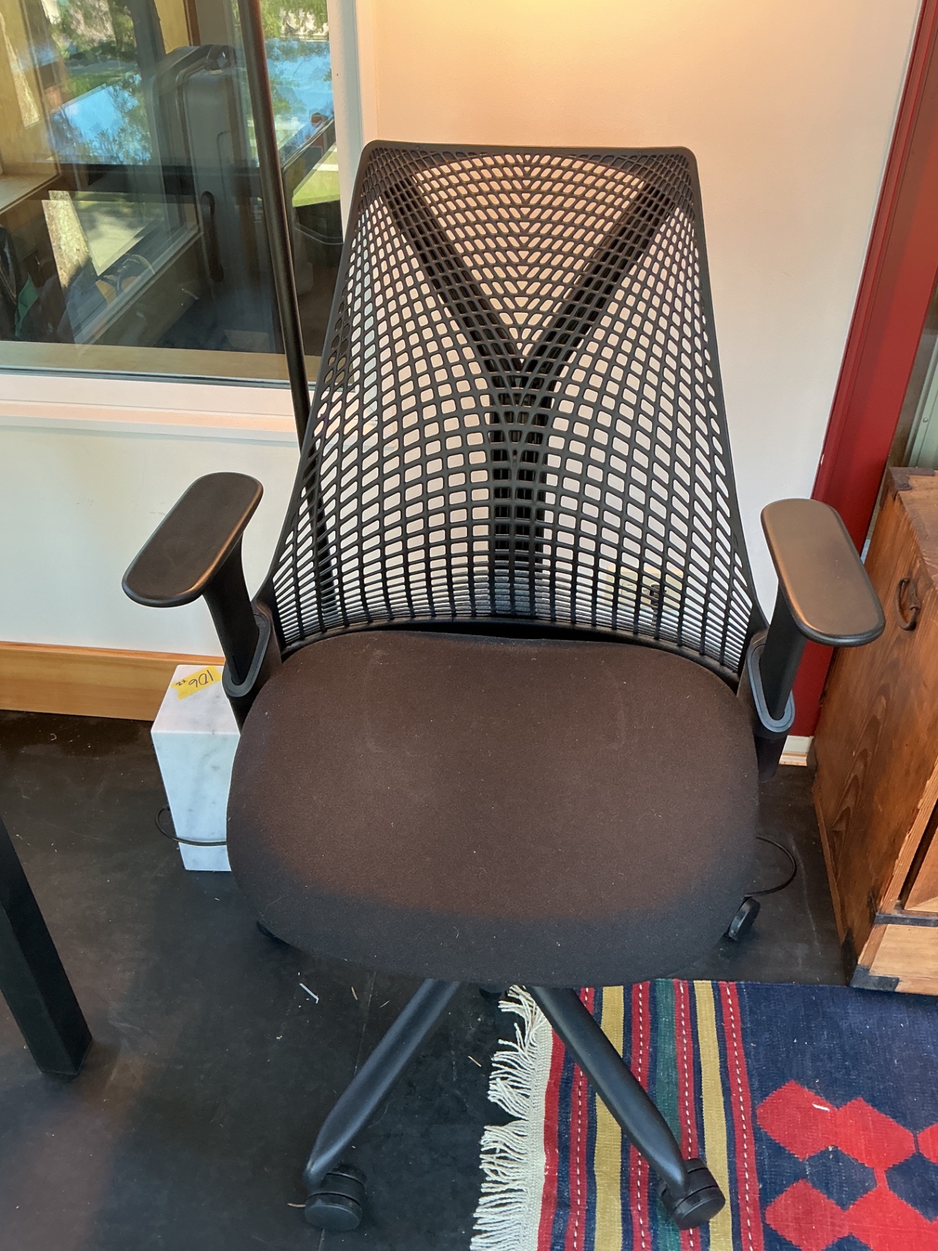 Herman Miller Sayl Office Chair, Marble stand floor lamp - image 2 of 10