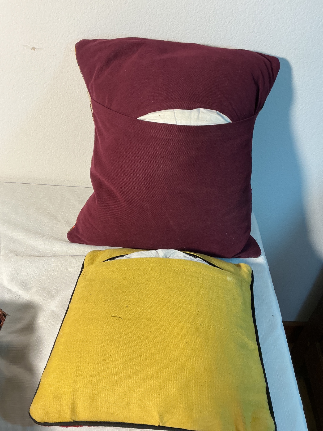 4 vintage Rug covered pillows - image 7 of 7