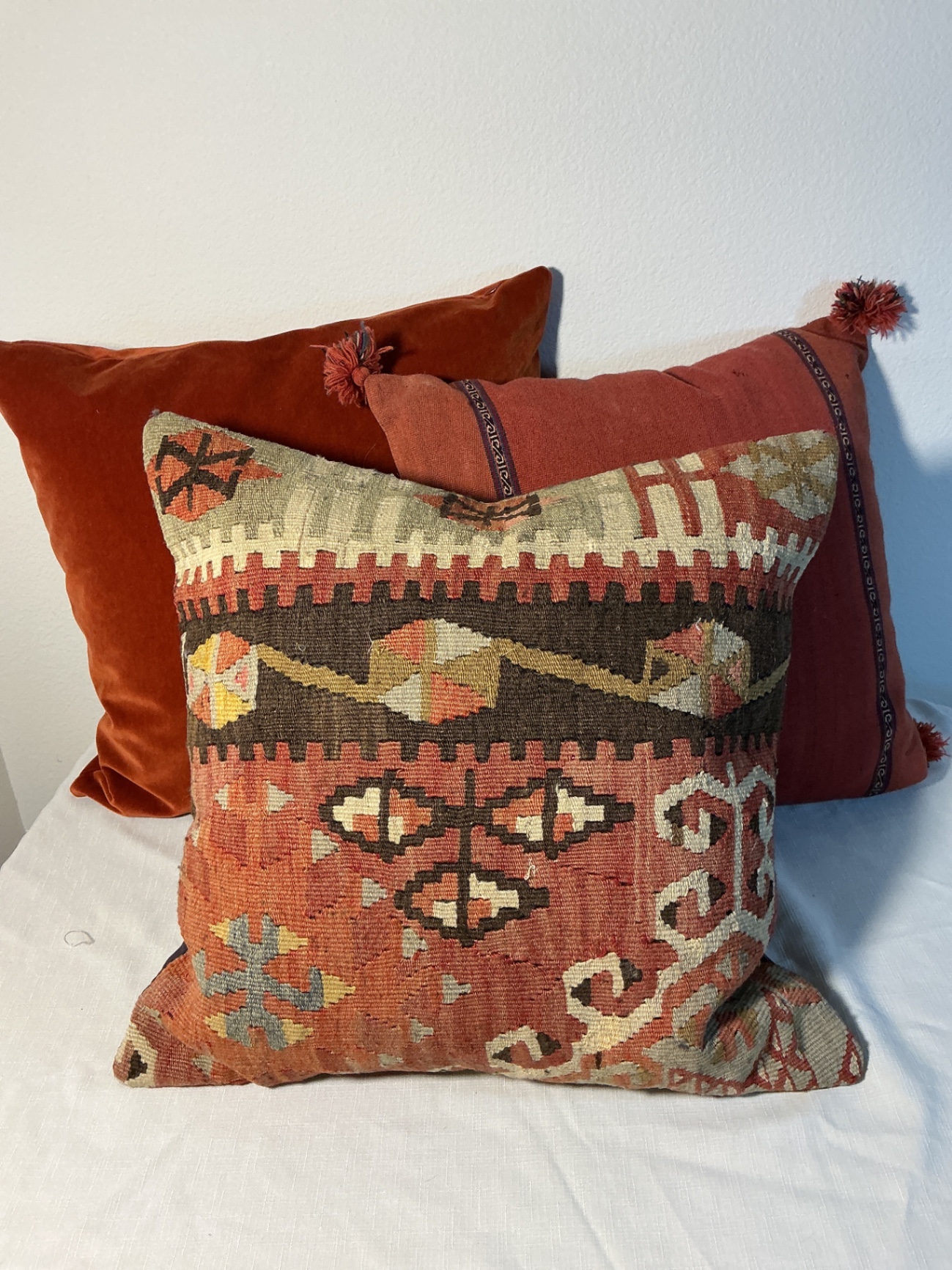 Three unique throw pillows, one Kilm - image 3 of 5