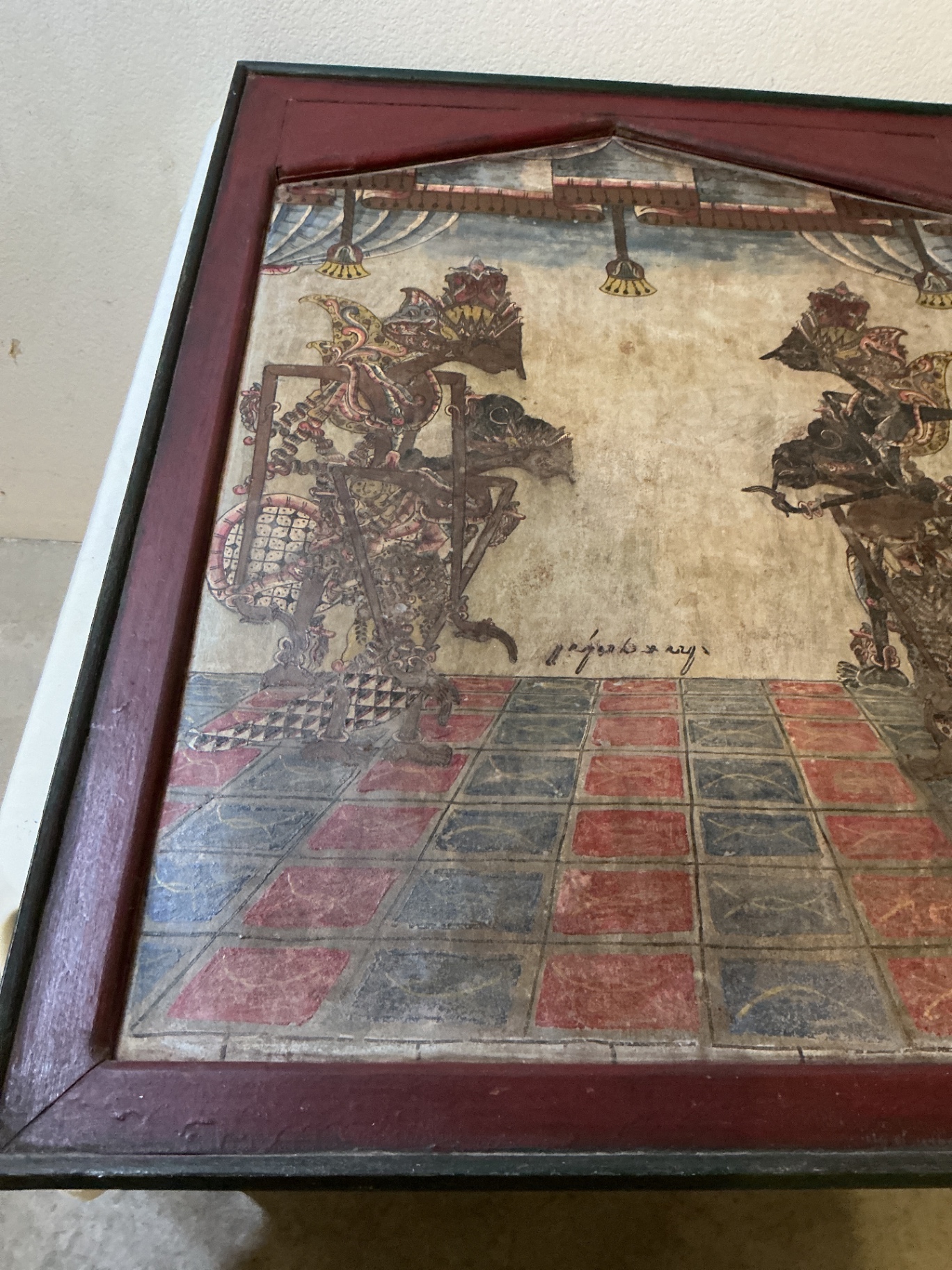Antique Indonesian Two sided painting, dated 1932 - image 2 of 6