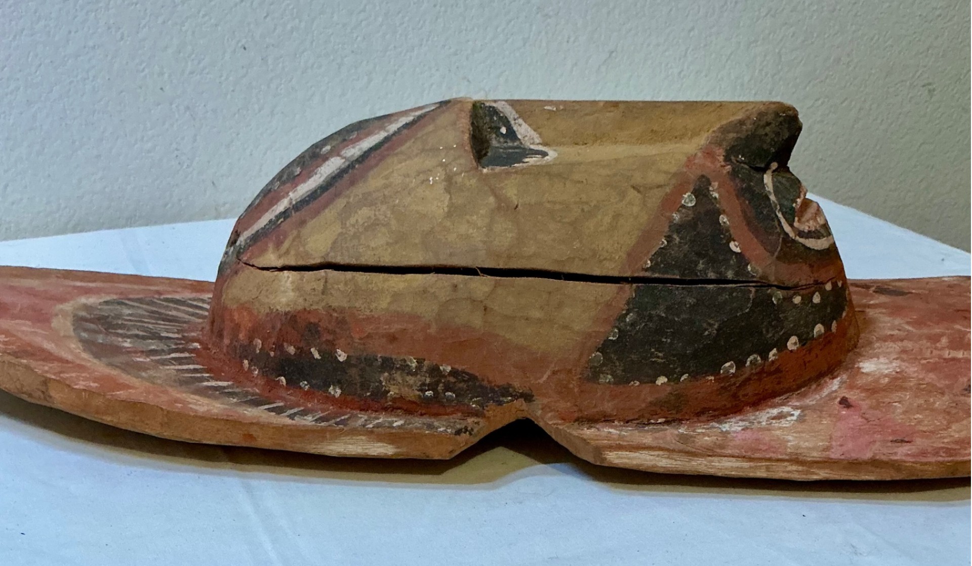 Folk Art Wooden Mask African - image 3 of 5