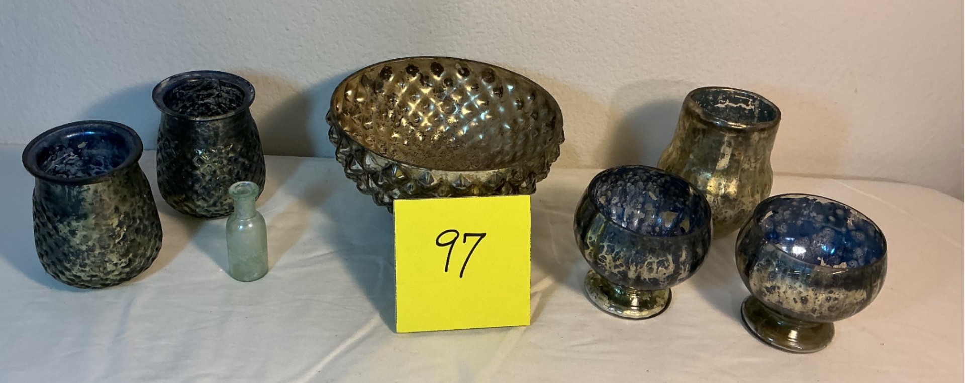 Vintage Blown Art Glass cups and bowls. - image 2 of 5