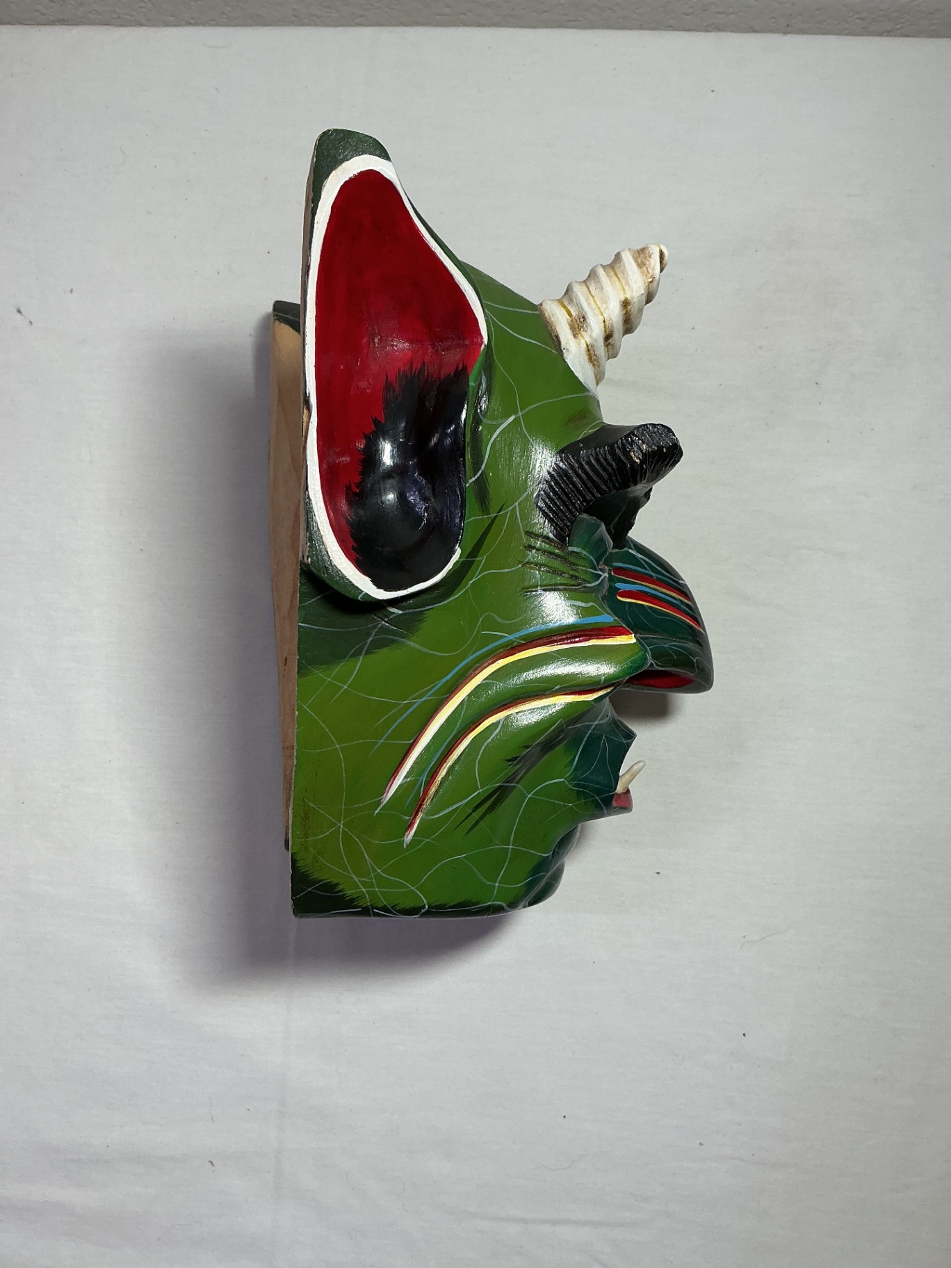Mexican Folk Art Carved wood mask  - image 2 of 5