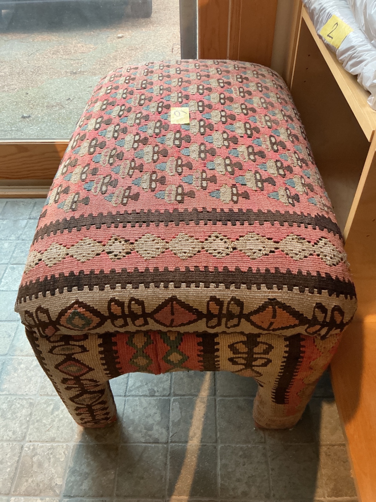 Kilm Rug Upholstered Bench - image 3 of 3