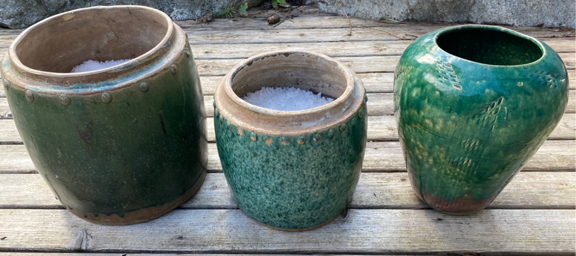 Glazed Pottery Planters - image 1 of 7