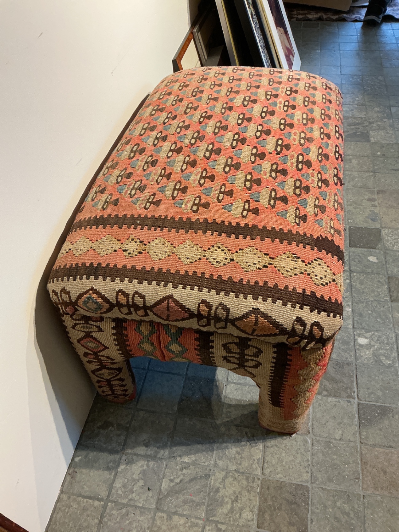 Kilm Rug Upholstered Bench - image 2 of 3