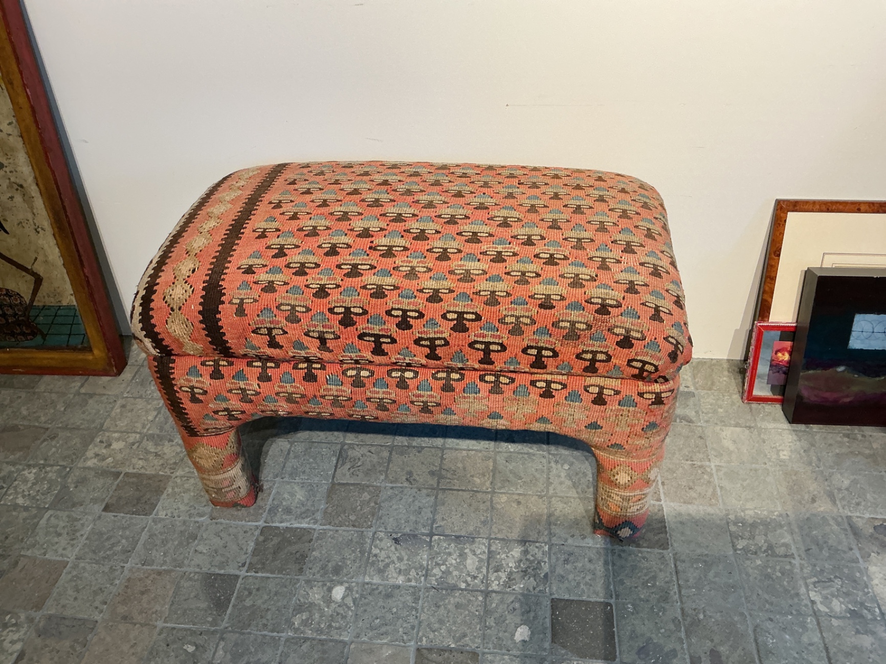 Kilm Rug Upholstered Bench - image 1 of 3
