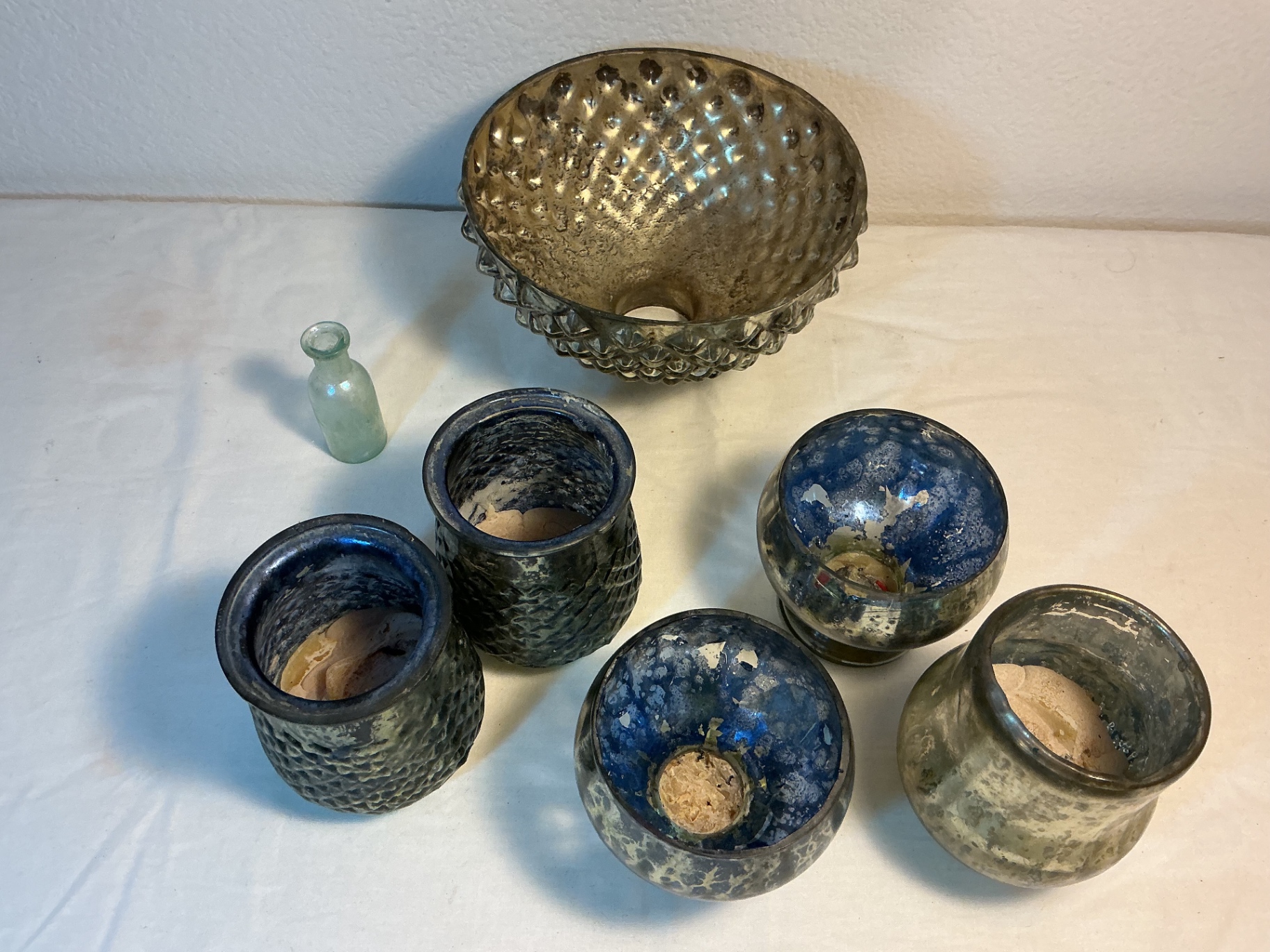 Vintage Blown Art Glass cups and bowls. - image 5 of 5