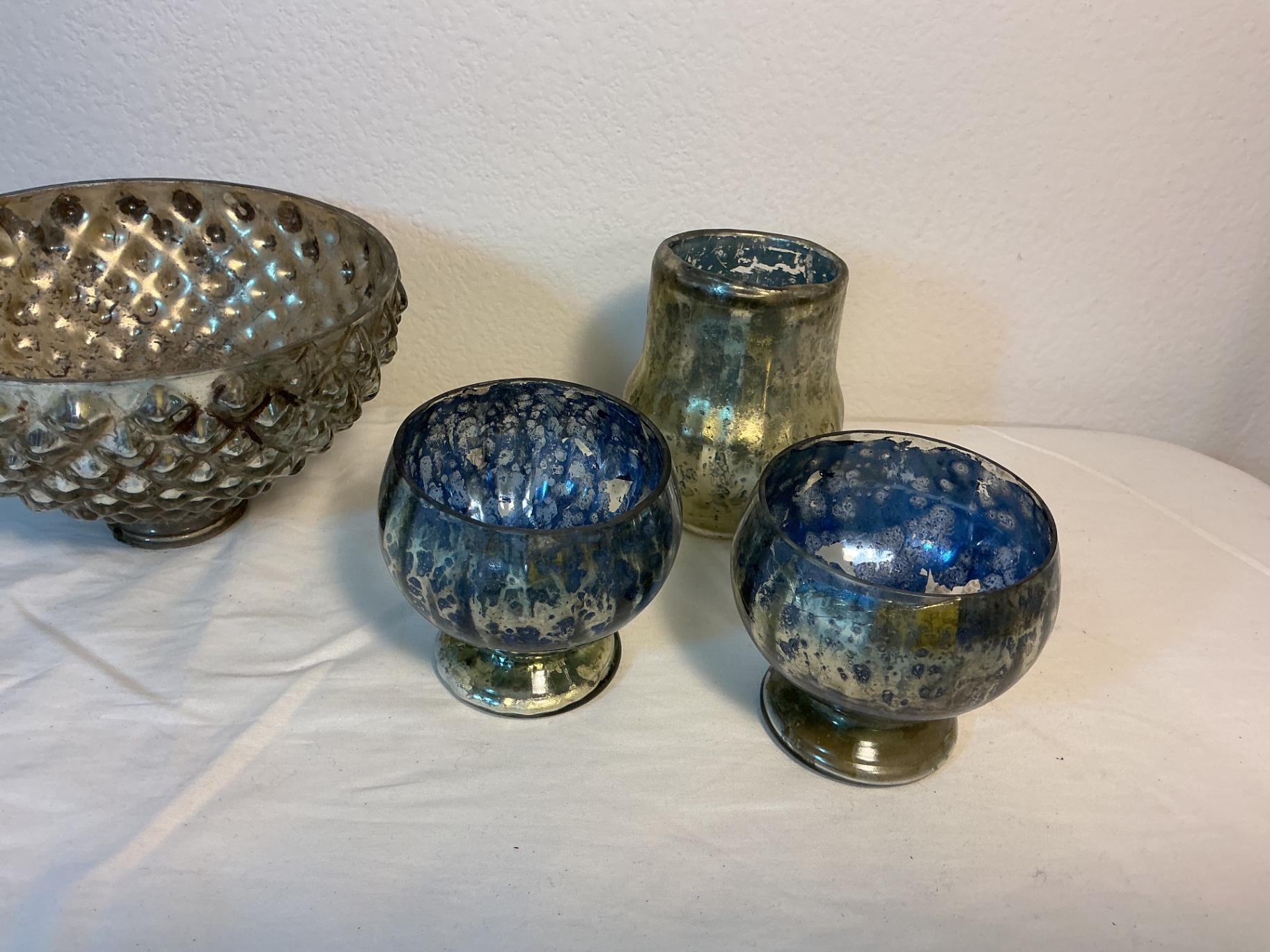 Vintage Blown Art Glass cups and bowls. - image 3 of 5