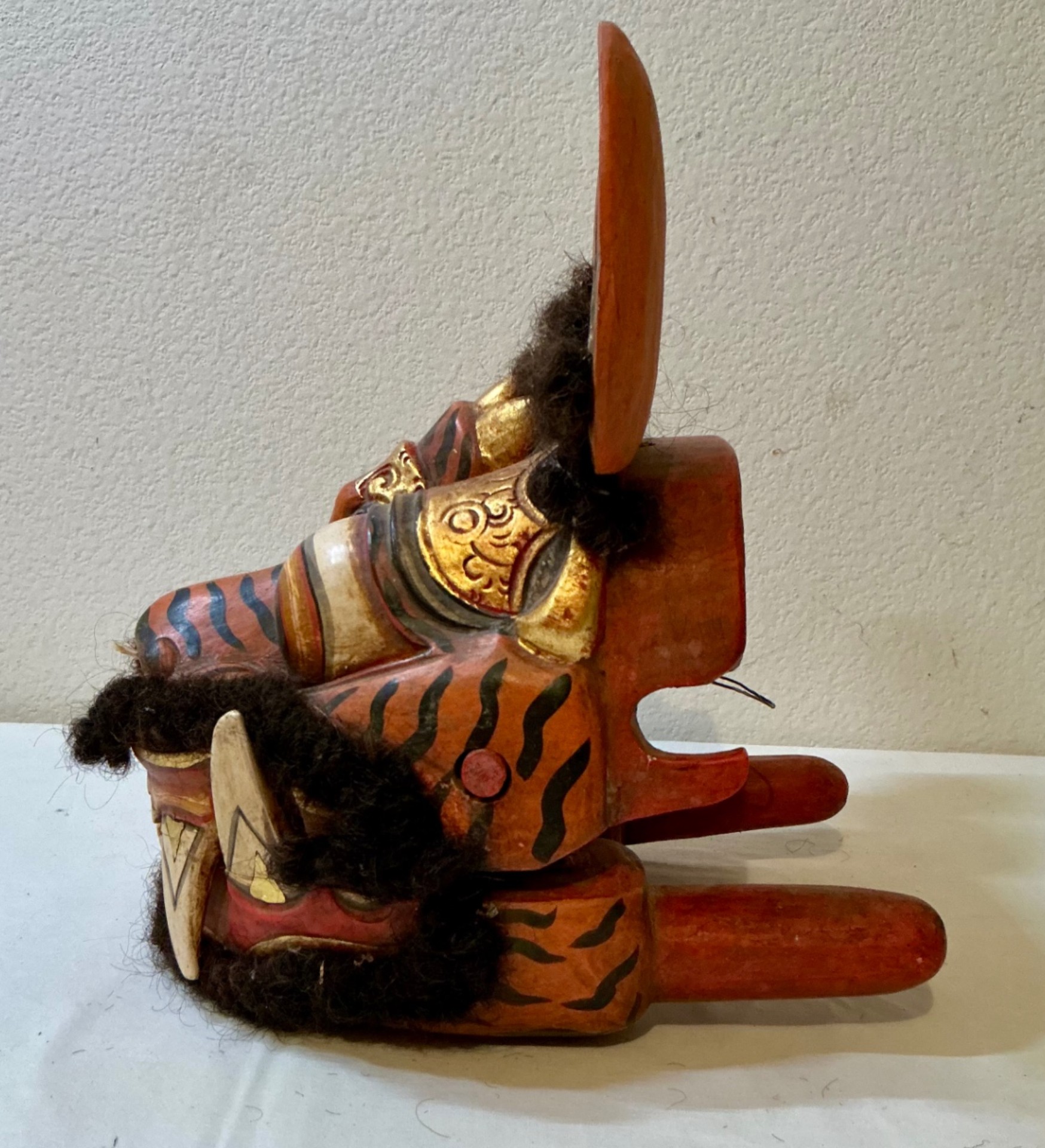 Balinese Barong Folk Art wood mask - image 3 of 5
