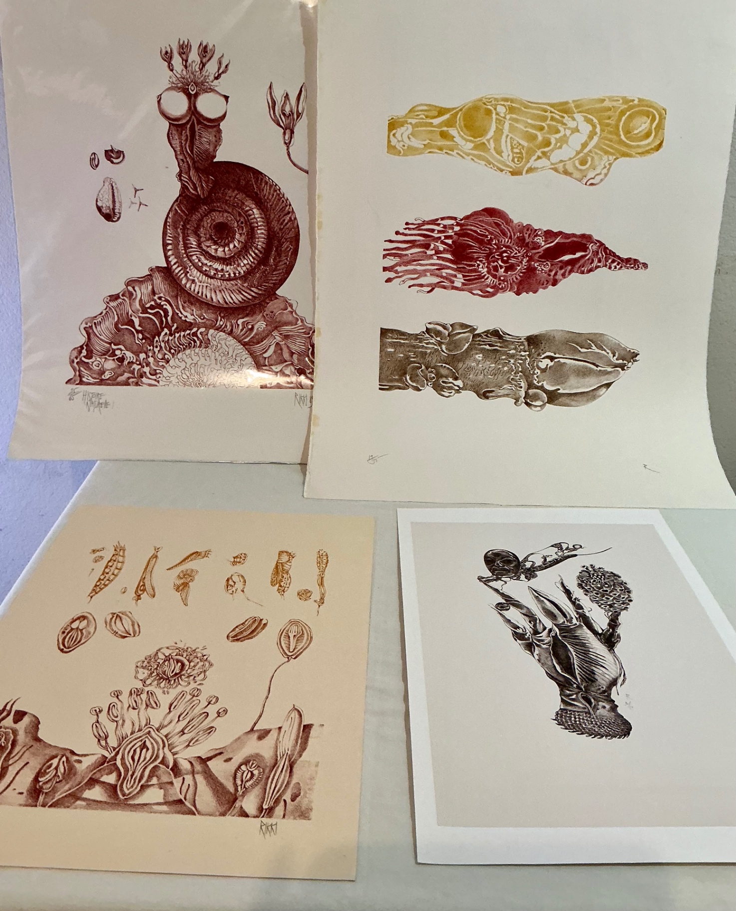 4 Numbered Prints by Rikki on paper - image 1 of 12