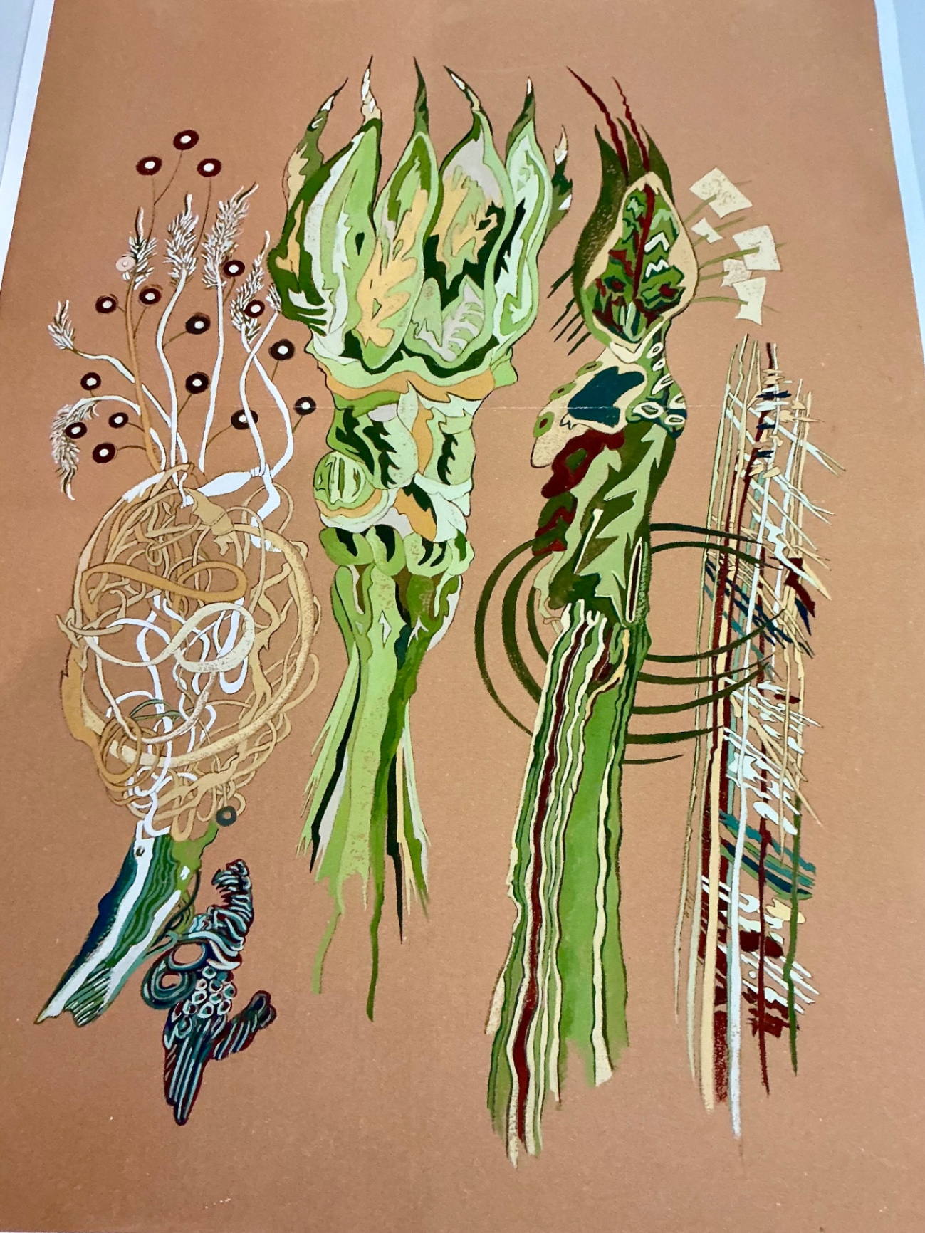 Three originals by Rikki one on canvas two paper - image 2 of 8