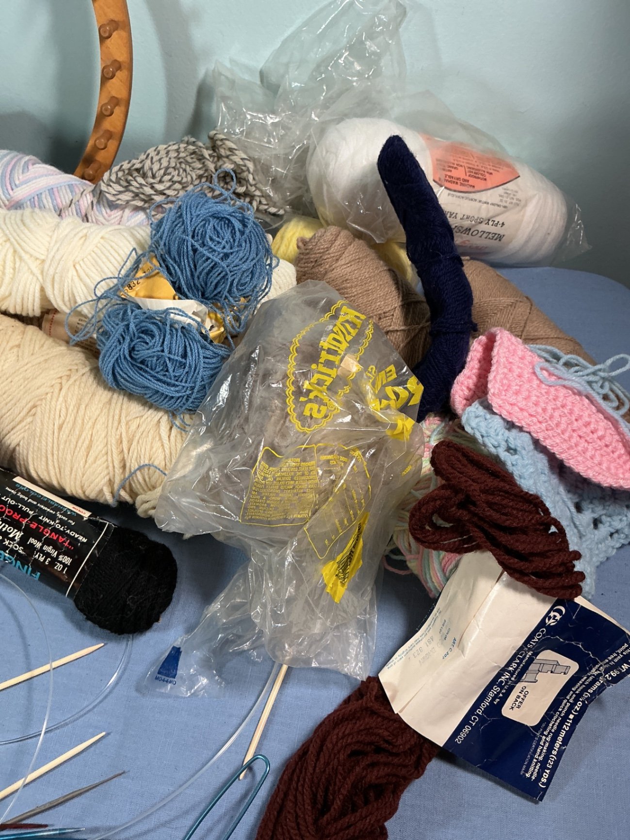 Assorted Yarn, Knitting Tools, and Circular Loom - image 2 of 4