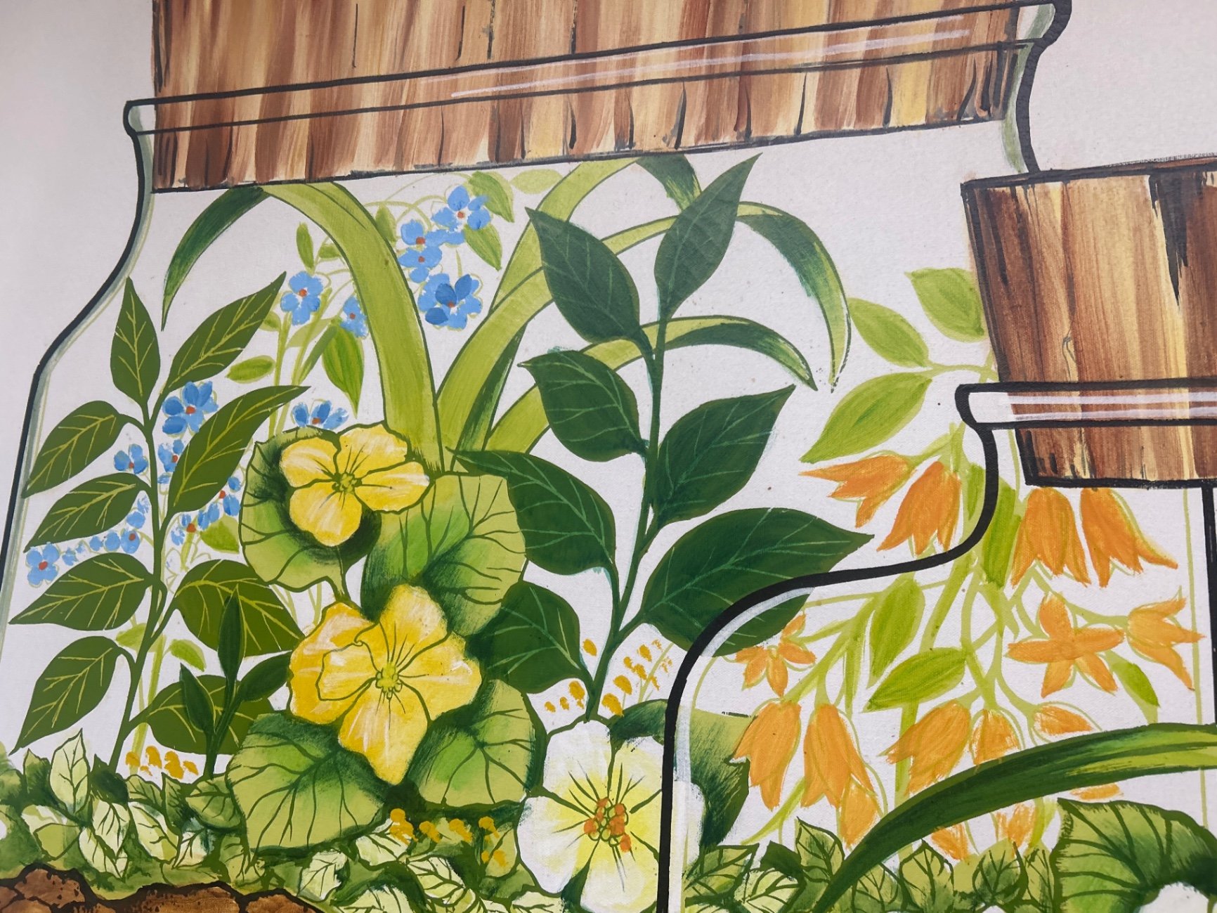 Large painting of terrariums - image 2 of 4