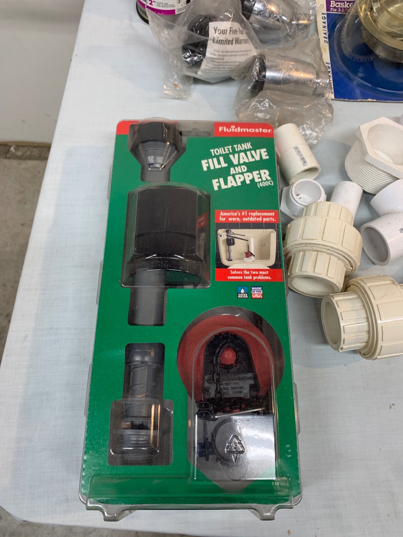Assorted Plumbing Fittings, Valves, Tools, and Bath Hardware - image 2 of 6