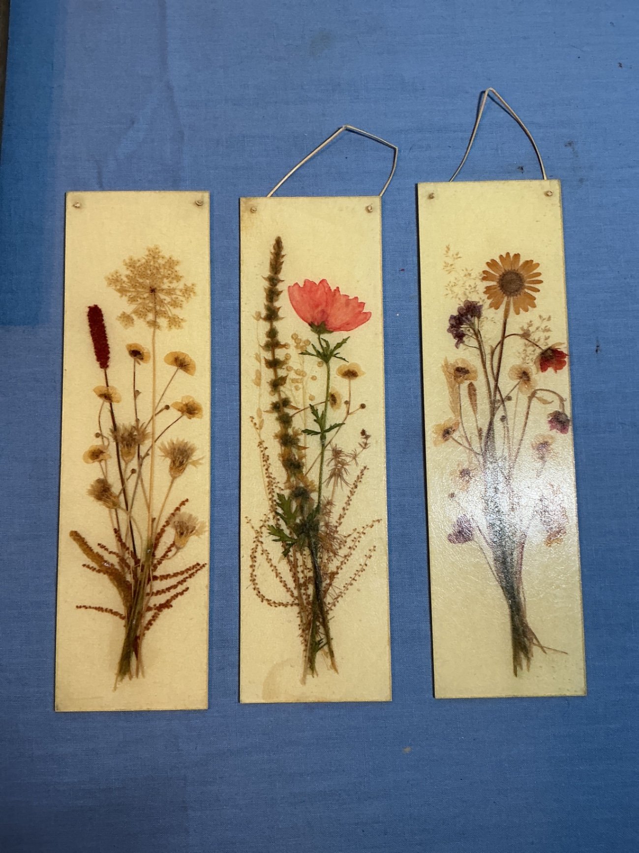 Framed Cross-Stitch and Pressed-Flower Wall Art - image 6 of 6