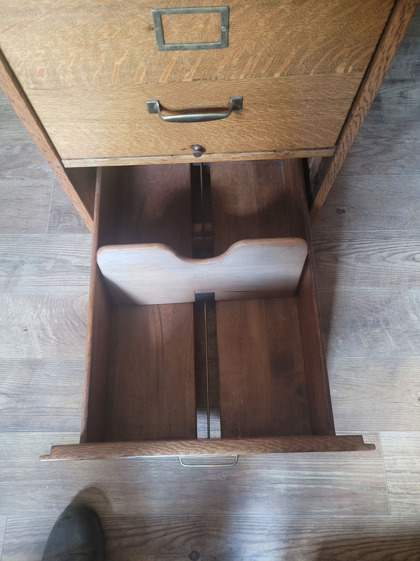 Antique Wooden File Cabinet - image 7 of 12
