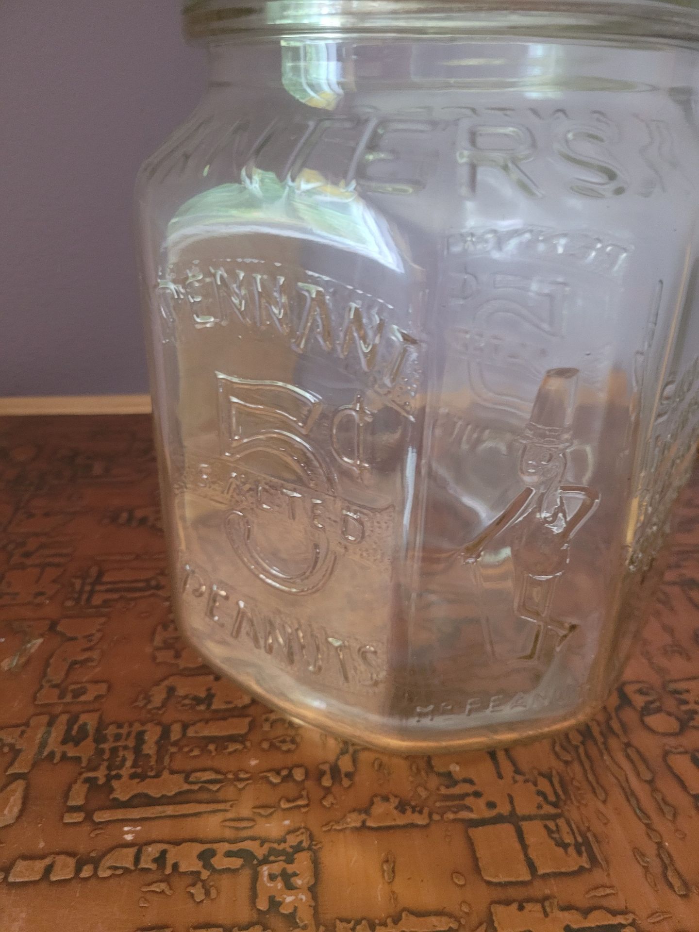 Planters Pennant Brand Peanuts Glass Counter Jar - image 2 of 8