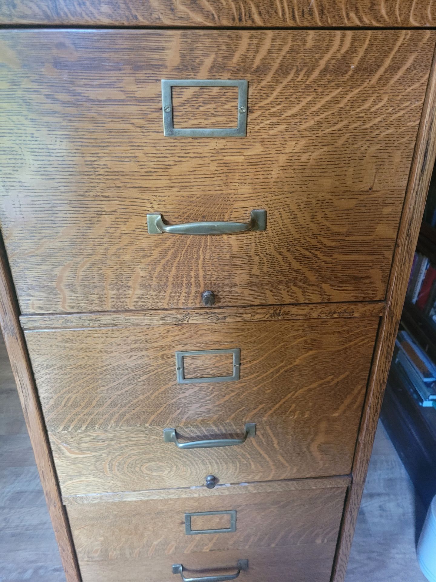 Antique Wooden File Cabinet - image 5 of 12