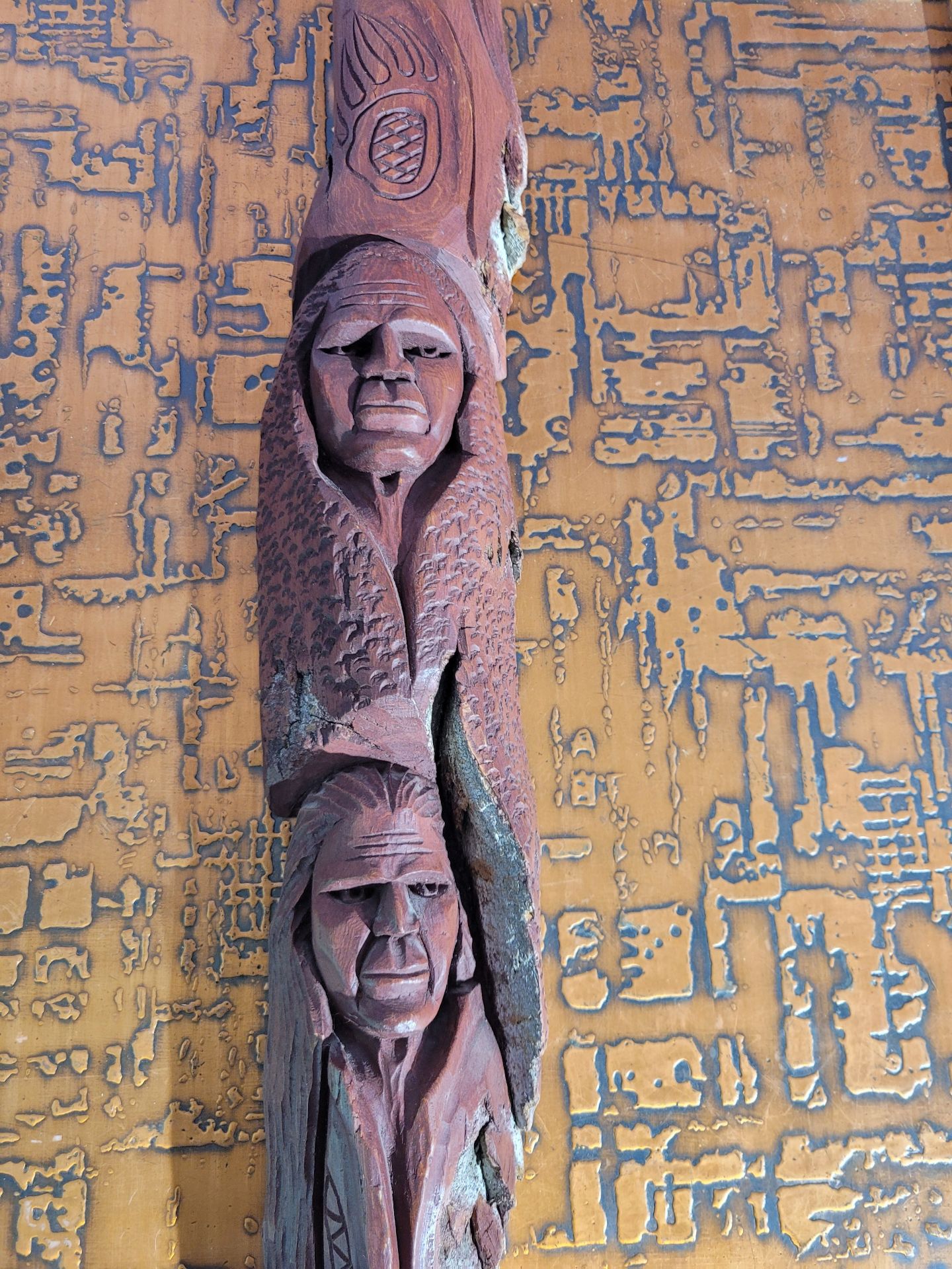 Awesome Native Carved Cedar - image 6 of 10