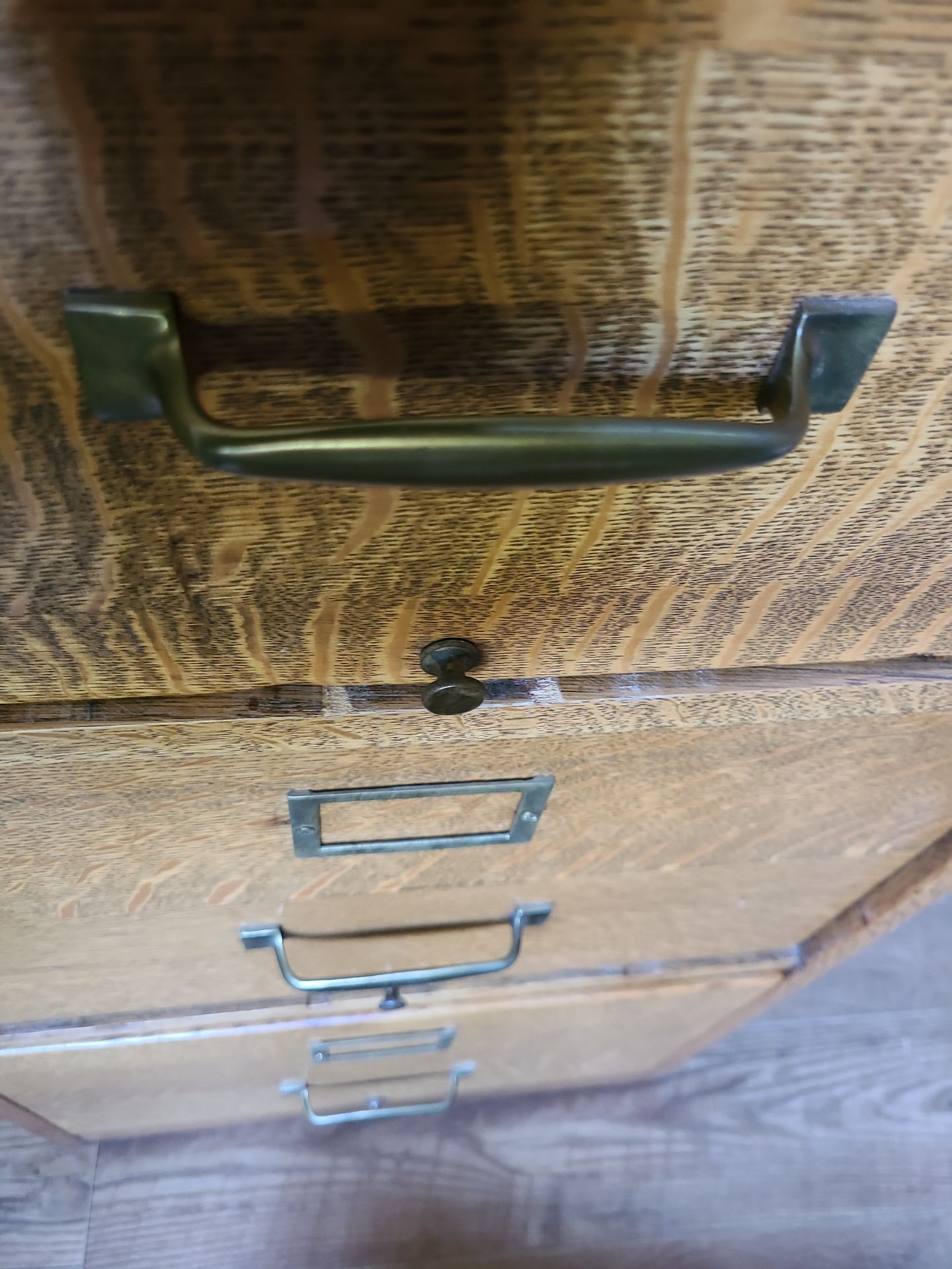 Antique Wooden File Cabinet - image 12 of 12