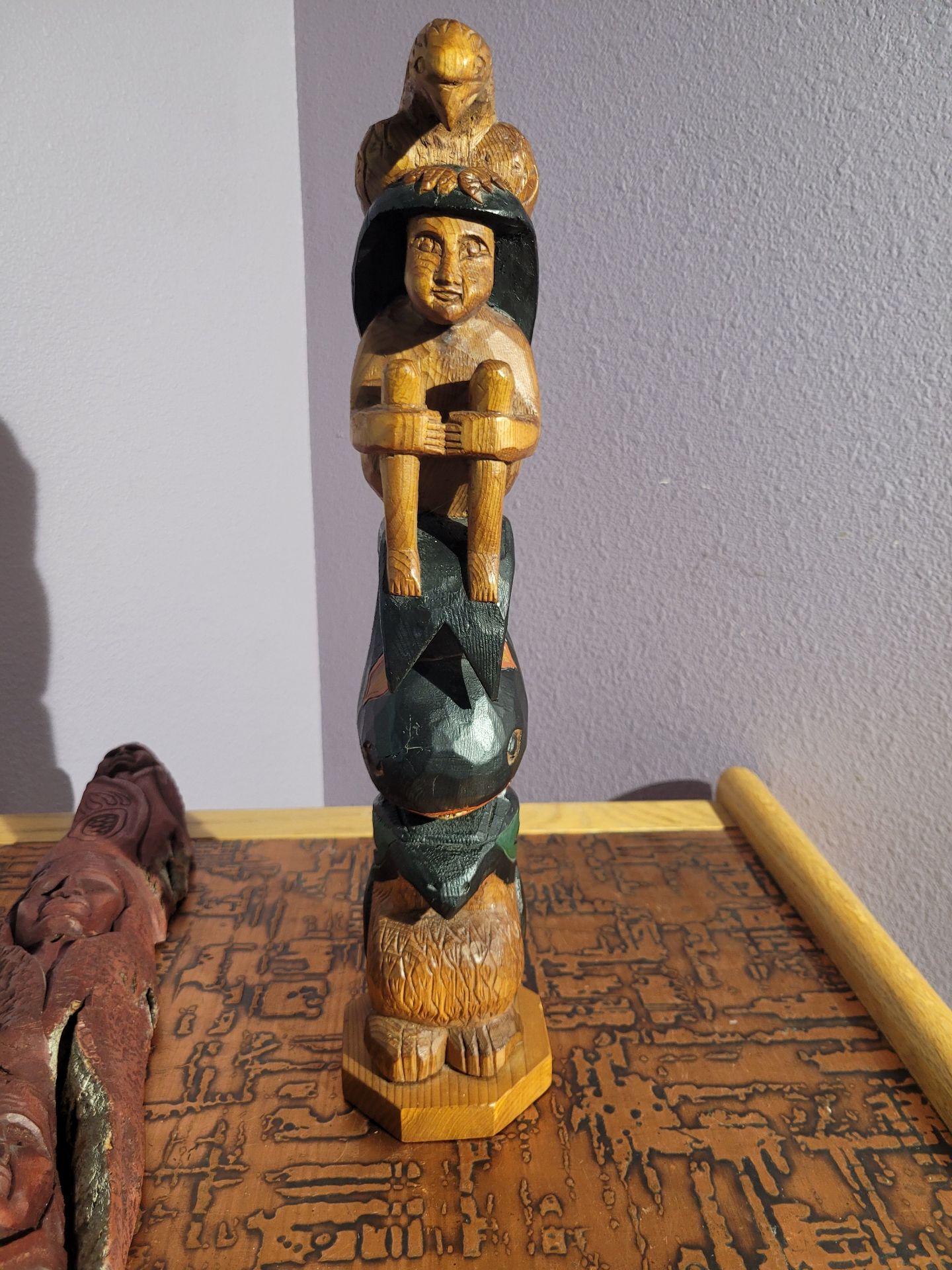 Awesome Native Carved Cedar - image 2 of 10