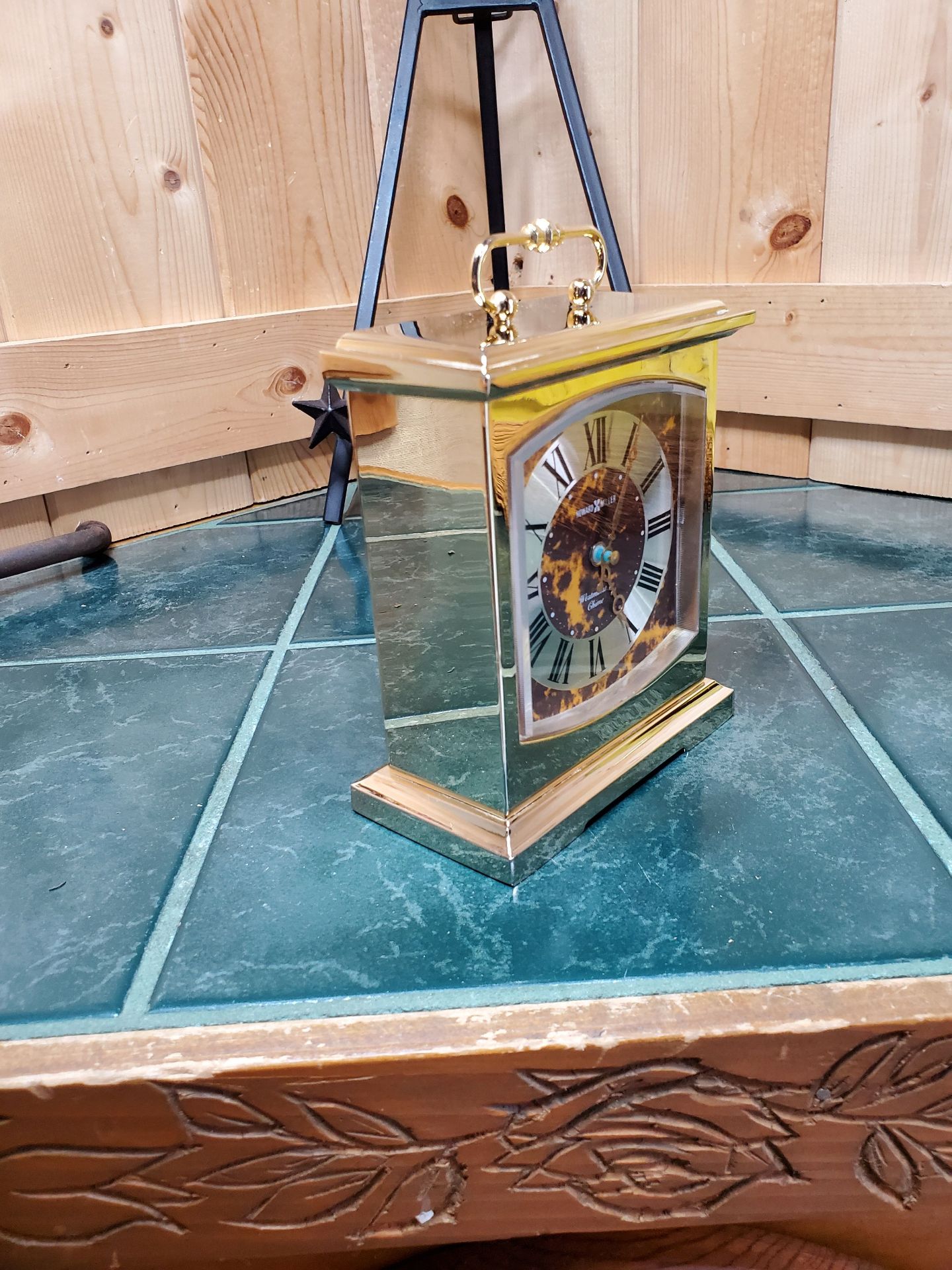 Howard Miller Brass Mantel Clock - image 3 of 10