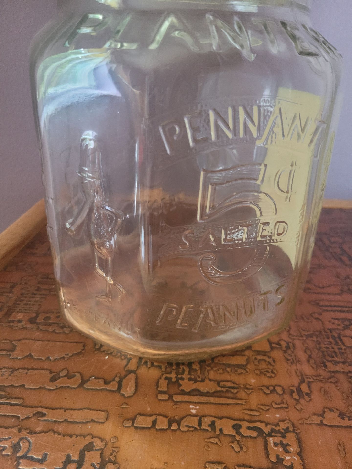 Planters Pennant Brand Peanuts Glass Counter Jar - image 4 of 8