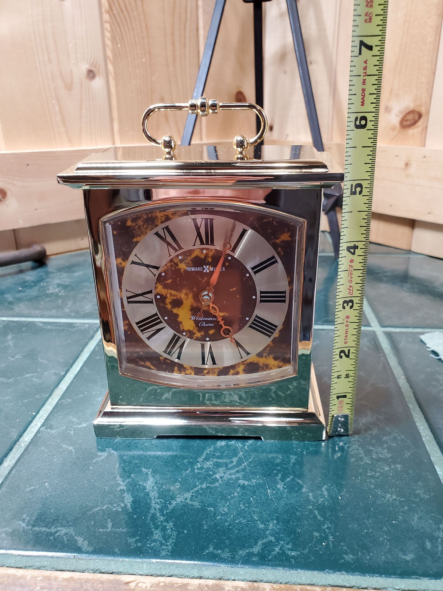 Howard Miller Brass Mantel Clock - image 9 of 10