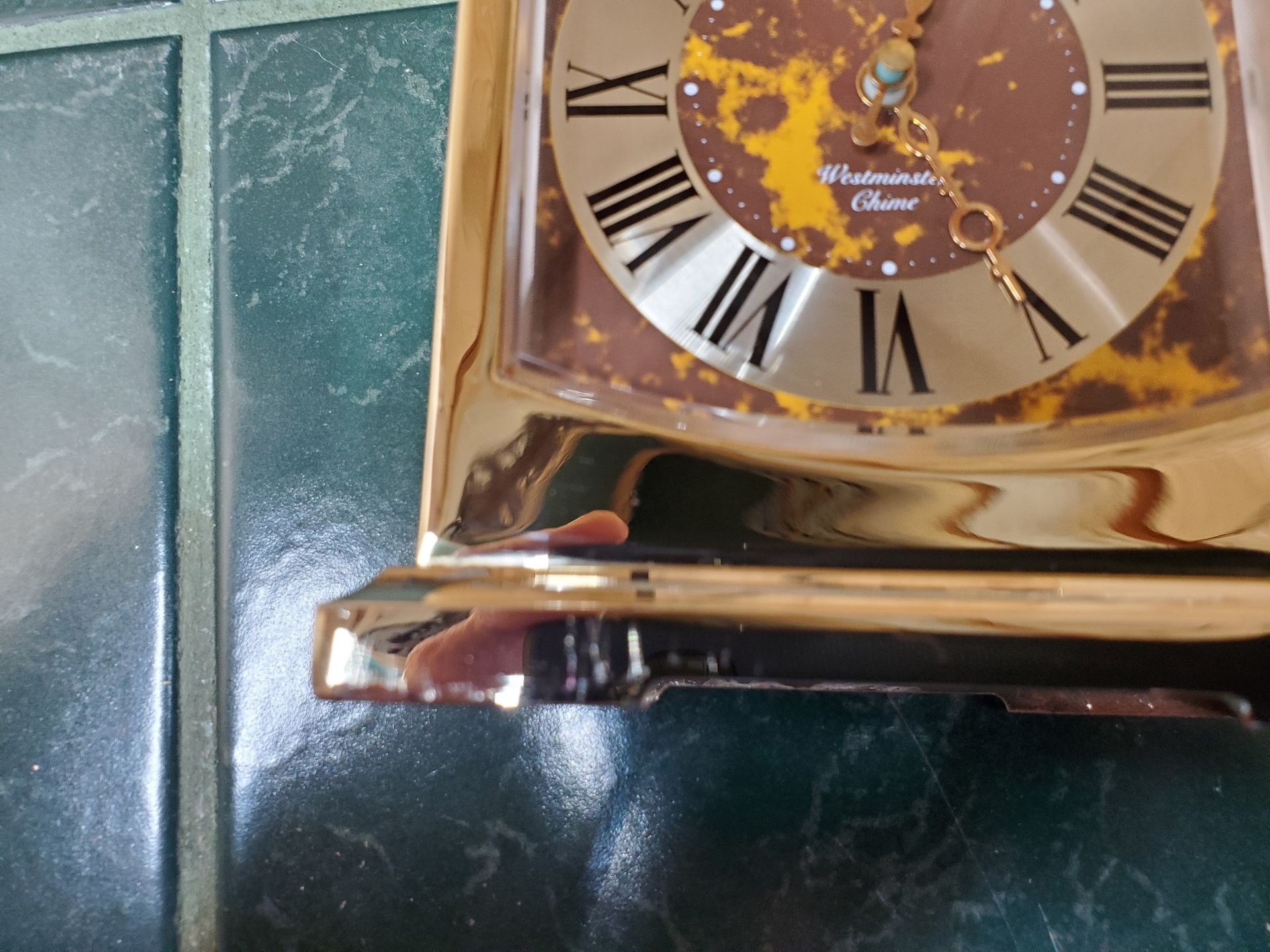 Howard Miller Brass Mantel Clock - image 8 of 10
