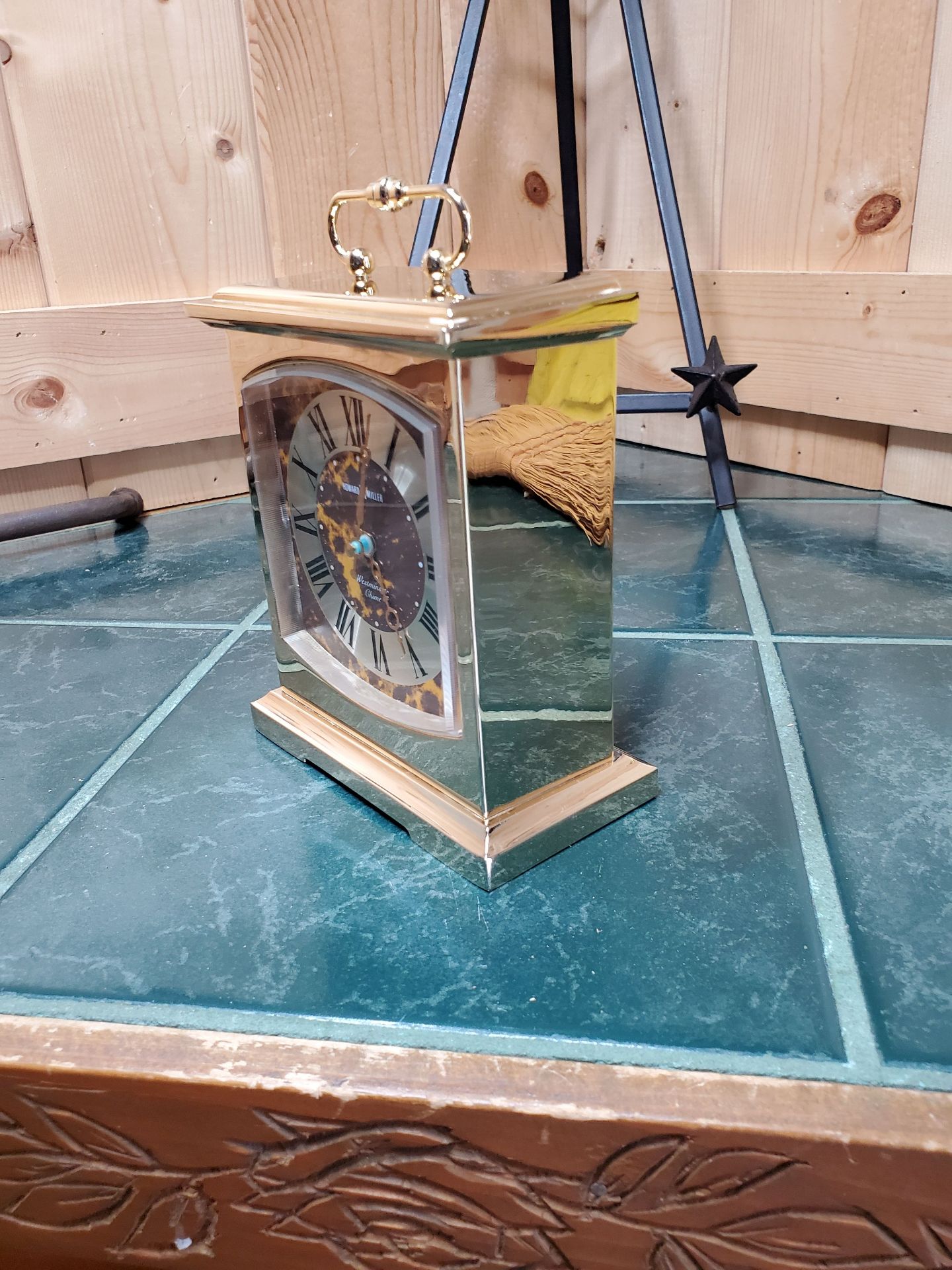 Howard Miller Brass Mantel Clock - image 2 of 10