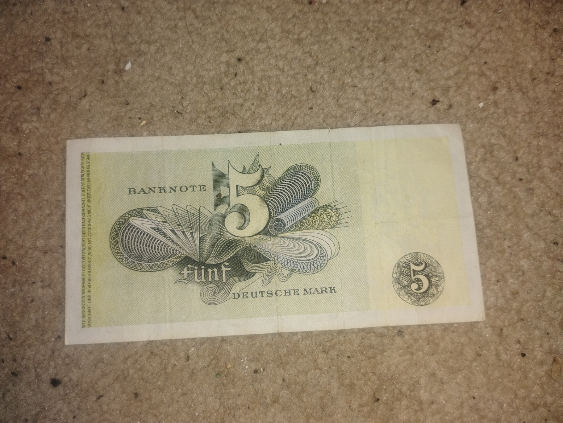 German 5 Deutsche Mark banknotes - image 2 of 2