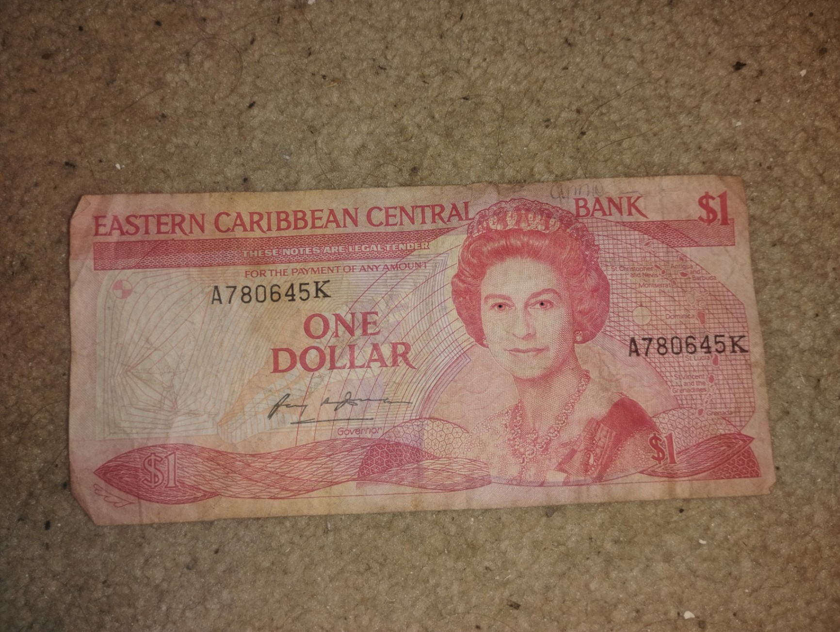 Eastern Caribbean Central Bank One Dollar Banknotes - image 1 of 2