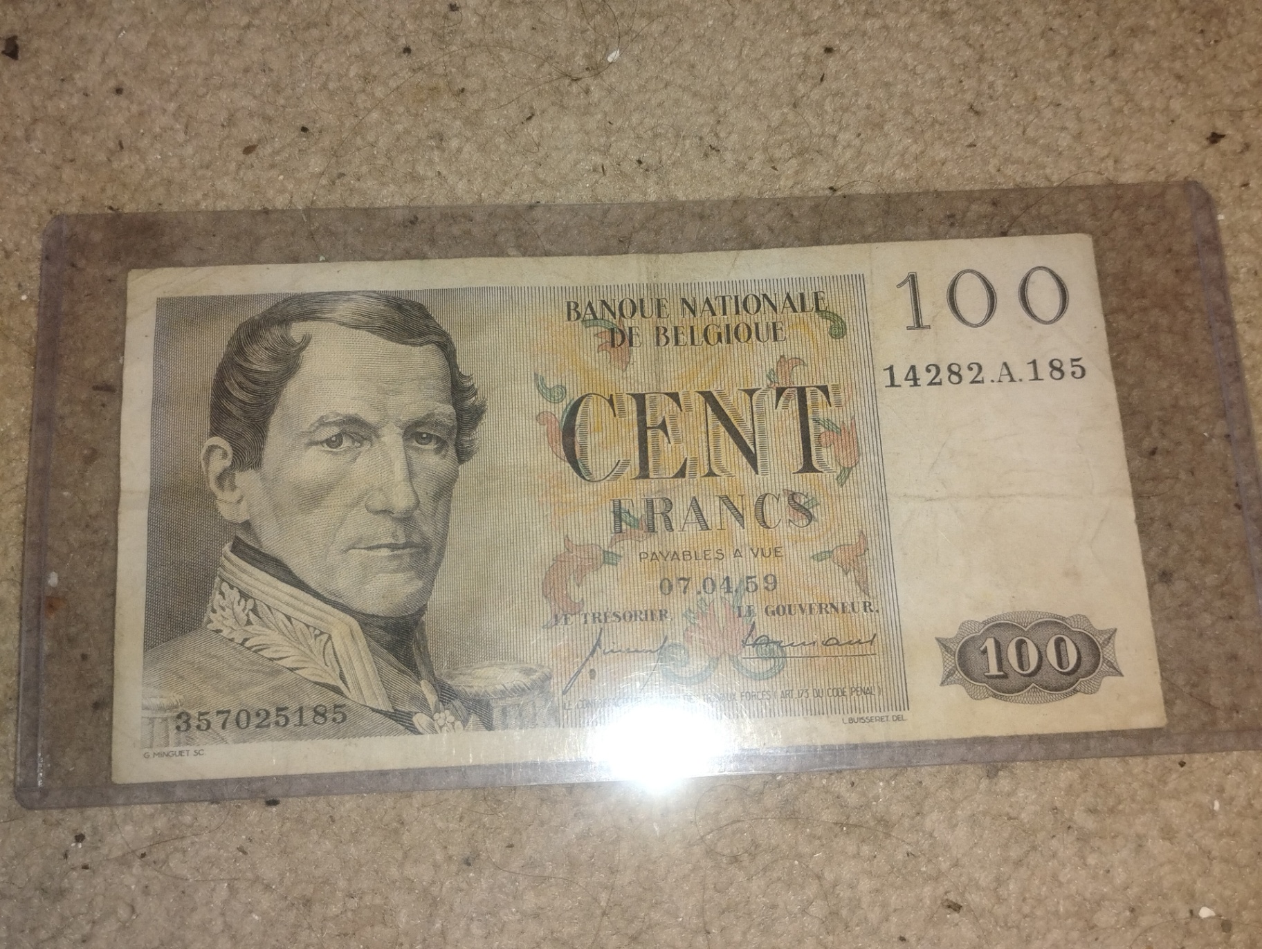  Belgian 100 Franc Banknotes - image 1 of 2