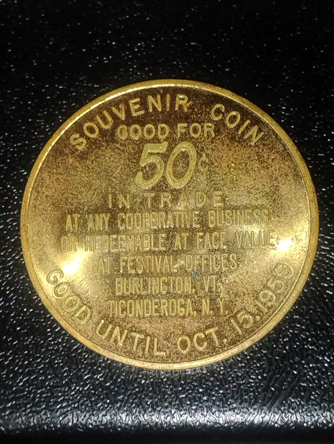 brass souvenir/commemorative tokens - image 1 of 2