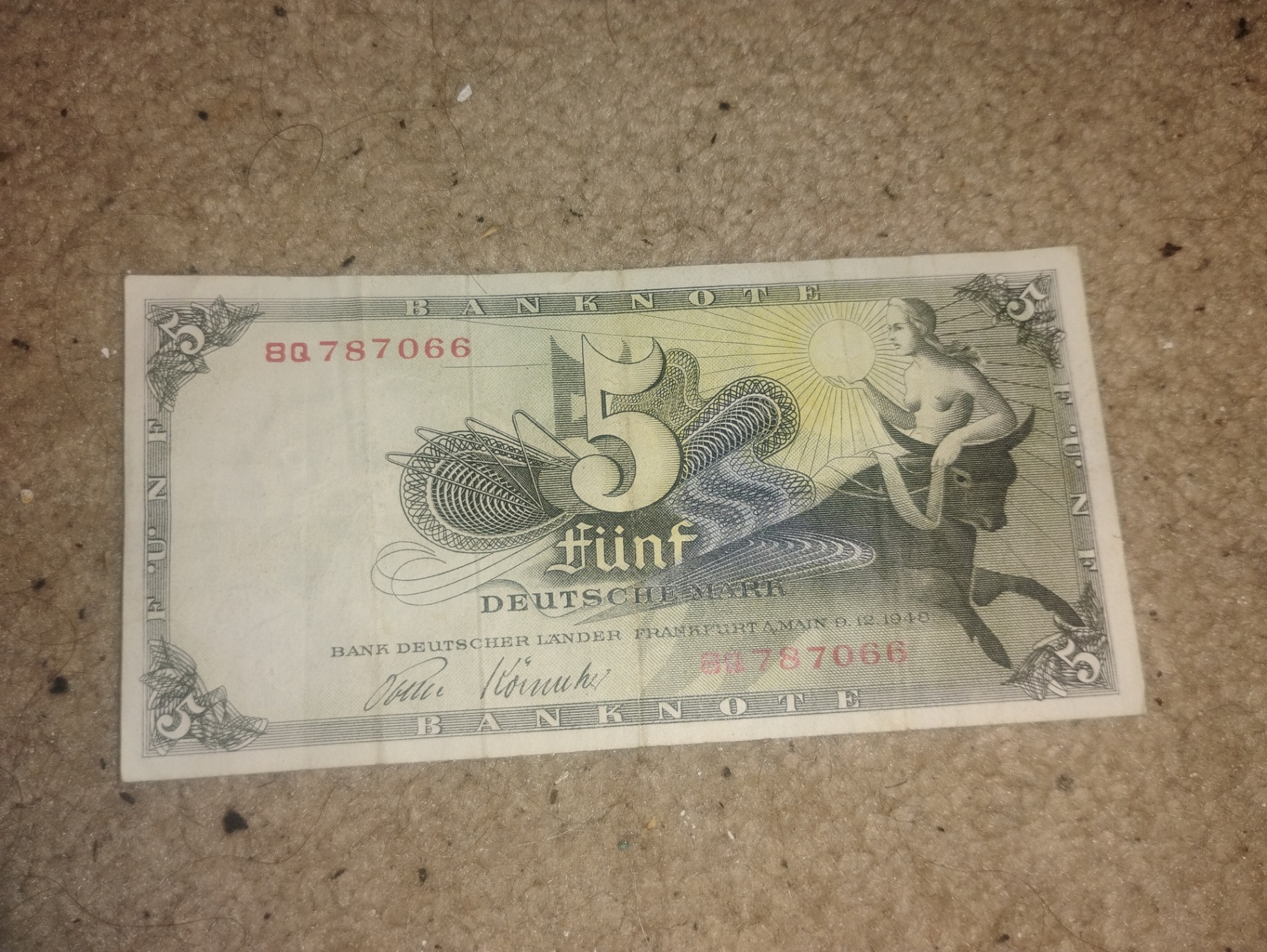 German 5 Deutsche Mark banknotes - image 1 of 2