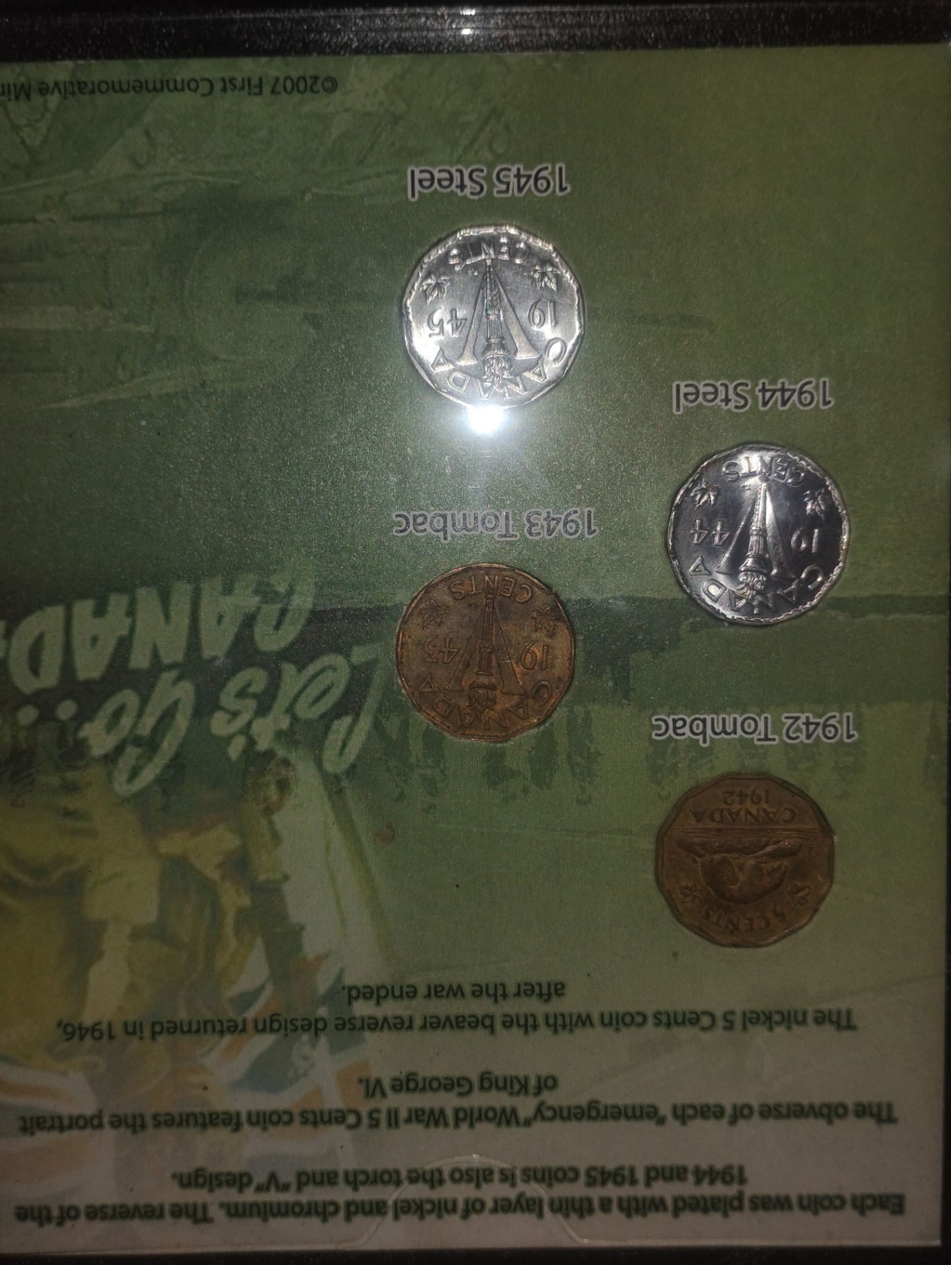 World War II Canadian Five-Cent Commemorative Coin Set - image 3 of 4