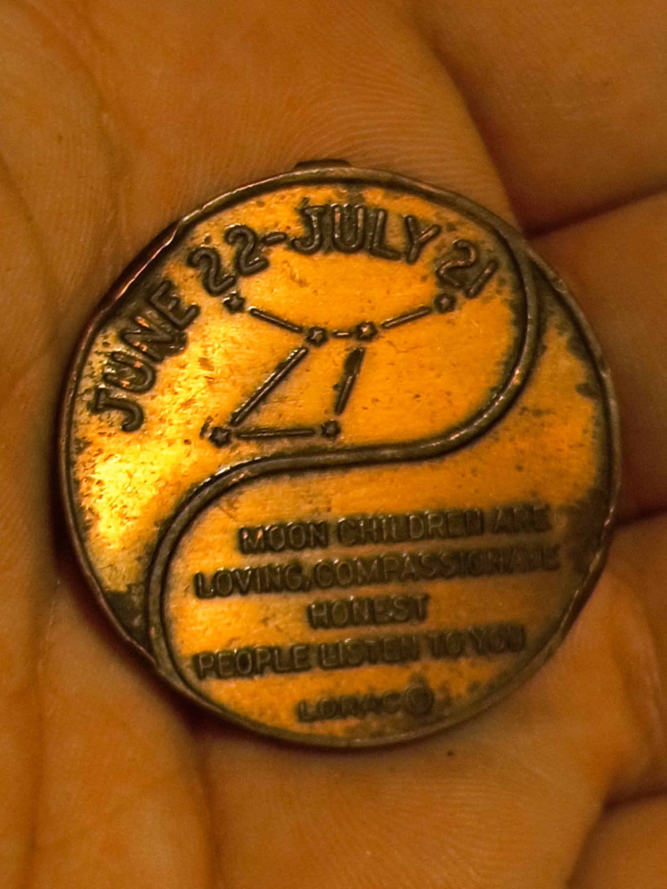 Cancer Zodiac Coin Medallions - image 1 of 2