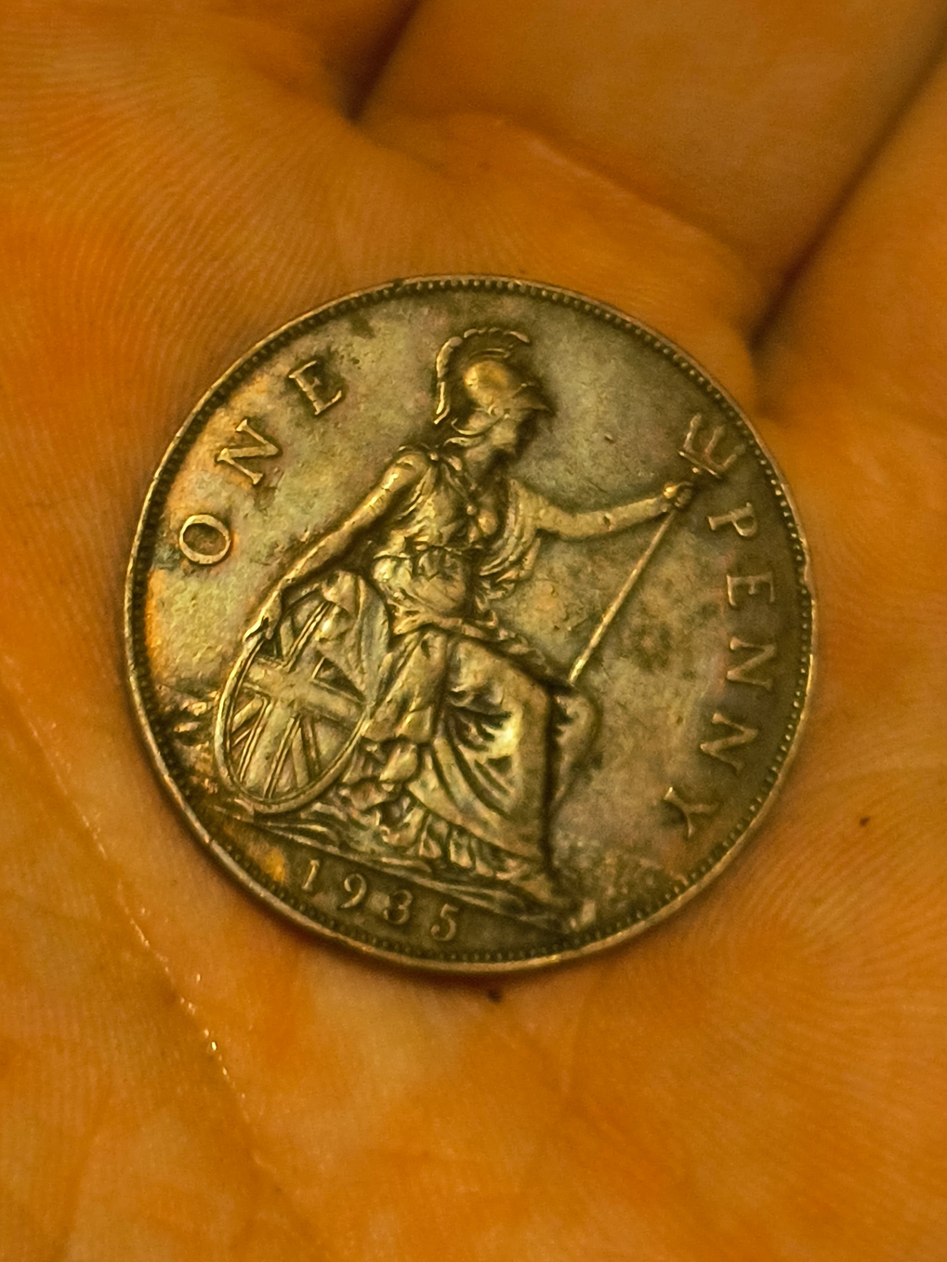 George V coin 1935 One Penny - image 2 of 2