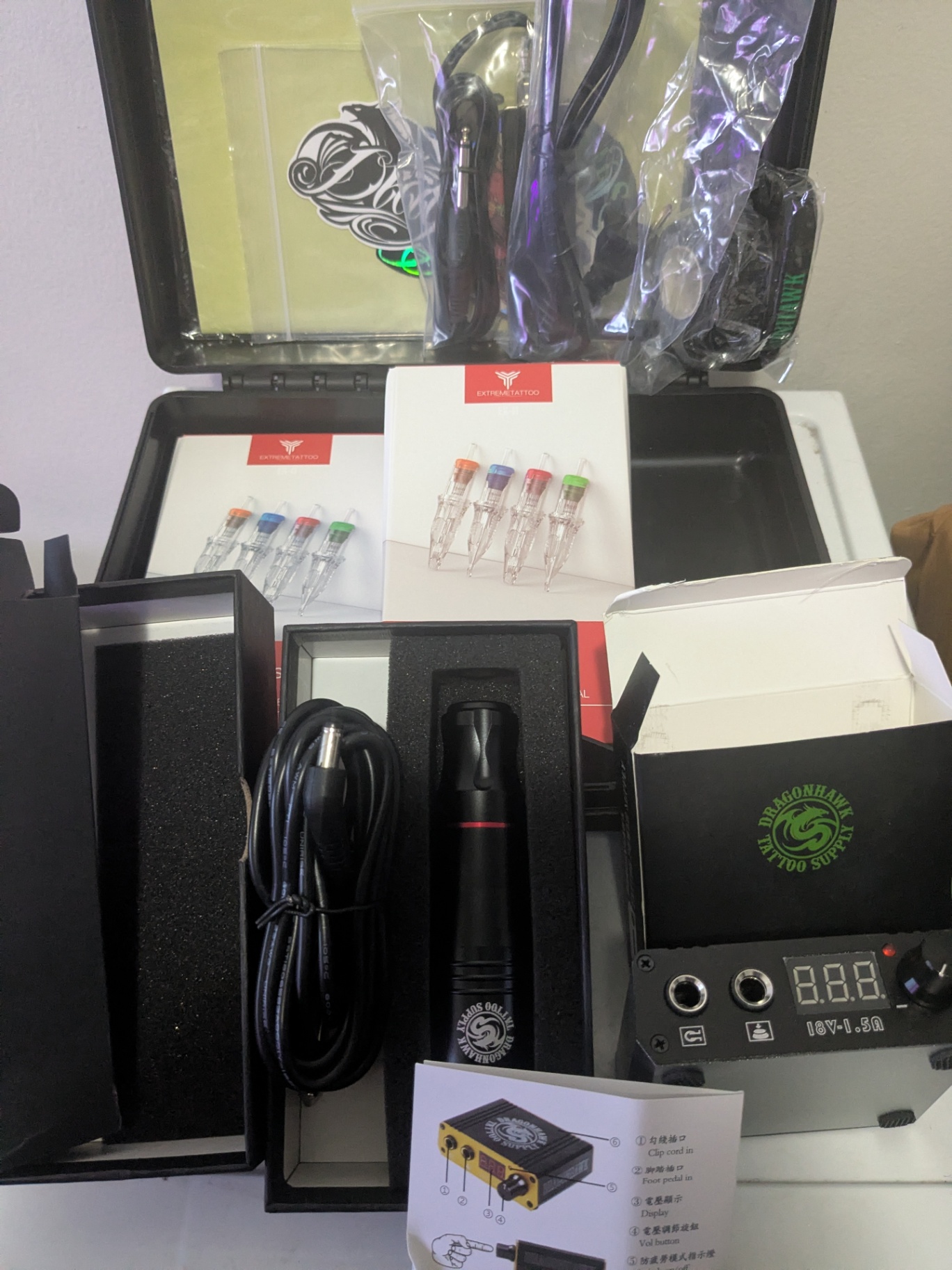 Dragonhawk Tattoo Kit – Rotary Pen Starter Bundle – Brand New / Factory Sealed - image 13 of 13