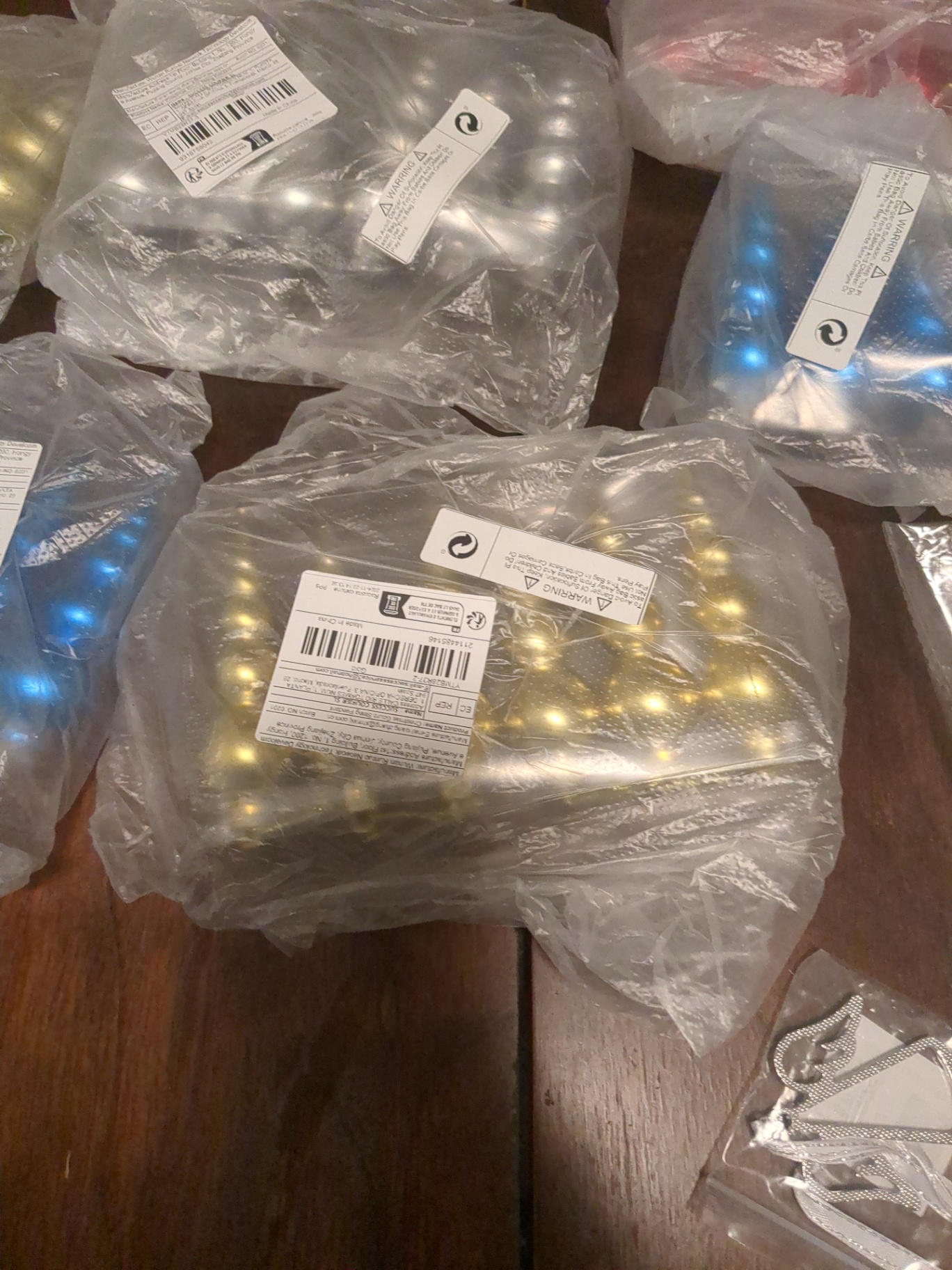 Christmas decorations and plastic green tree decorations  - image 2 of 10