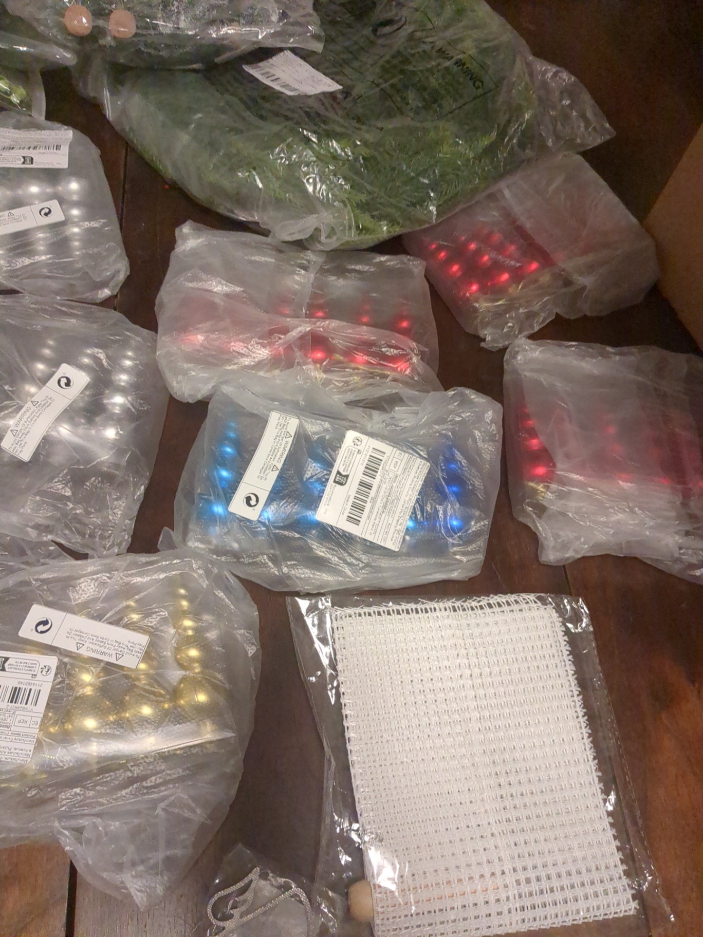 Christmas decorations and plastic green tree decorations  - image 4 of 10